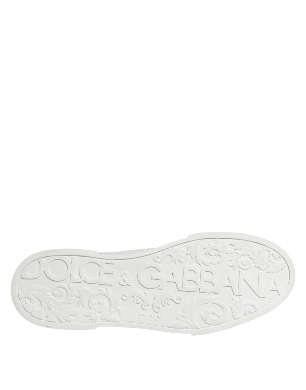 Dolce & Gabbana White Blue Crown Low Top Sneakers Shoes