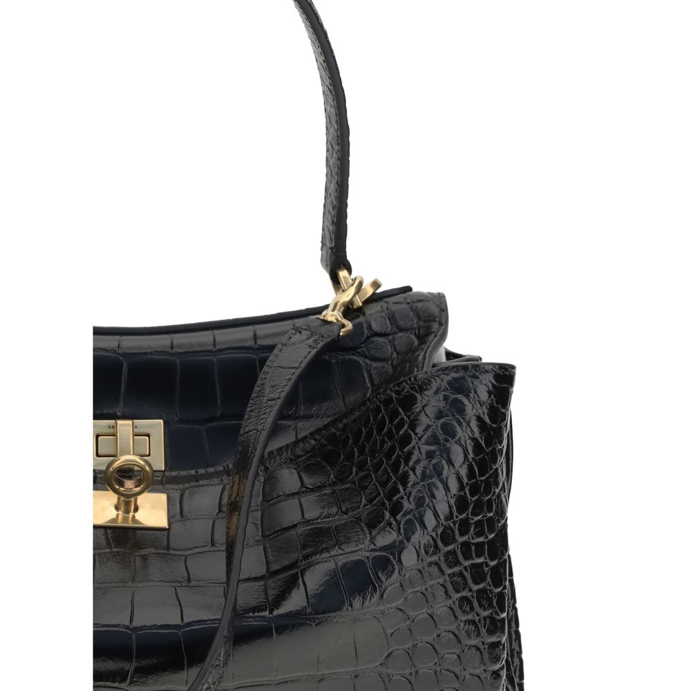 Balenciaga Rodeo Shoulder Bag in crocodile-print leather