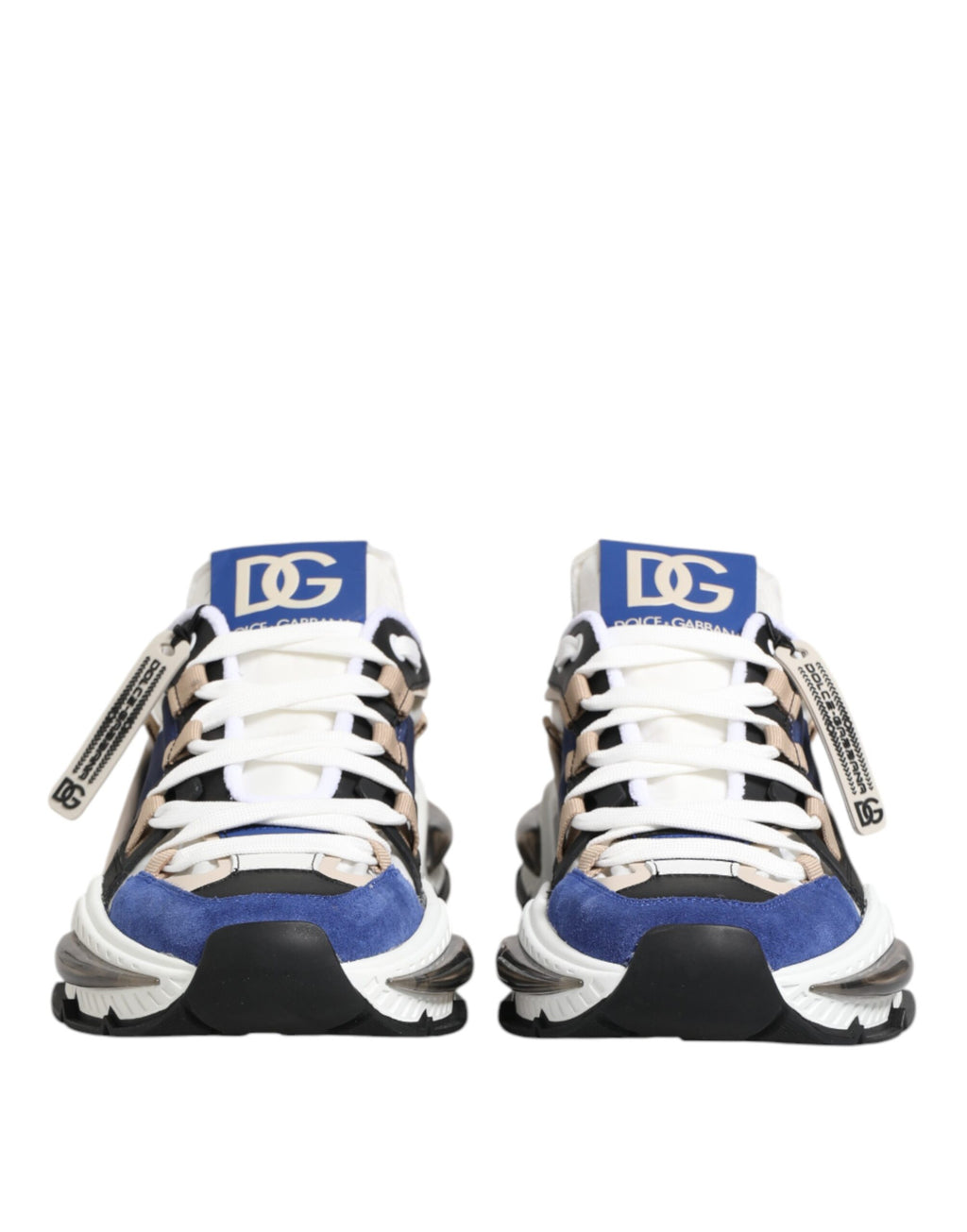 Dolce & Gabbana Blue White AIRMASTER Low Top Sneakers Shoes