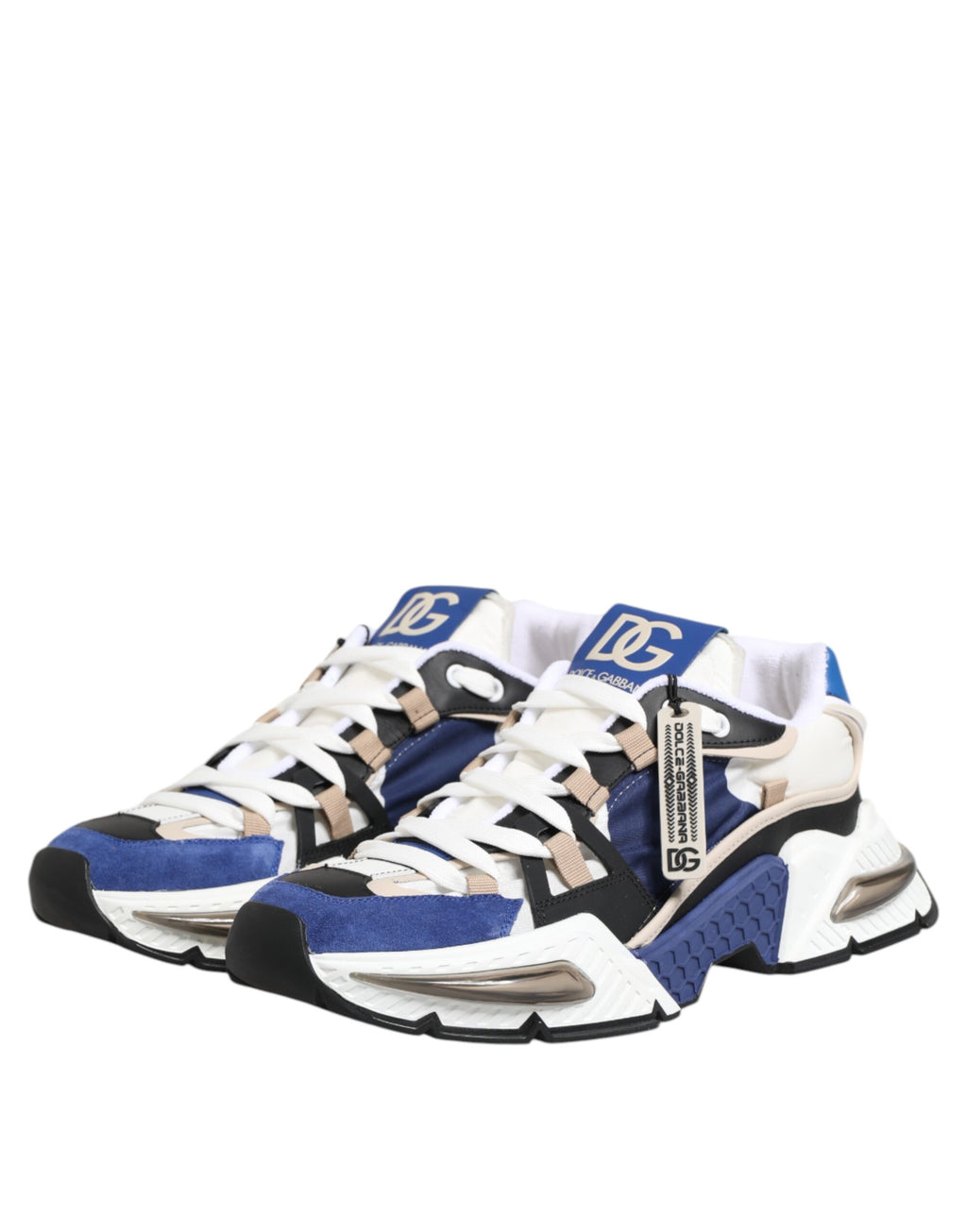 Dolce & Gabbana Blue White AIRMASTER Low Top Sneakers Shoes