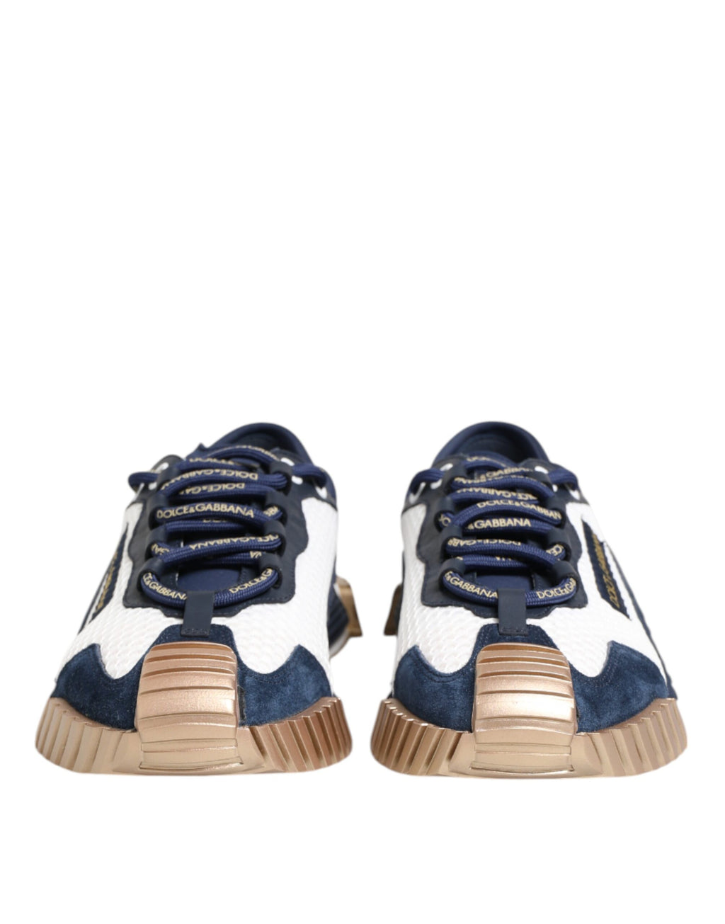 Dolce & Gabbana Blue White Low Top NS1 Men Sneakers Shoes