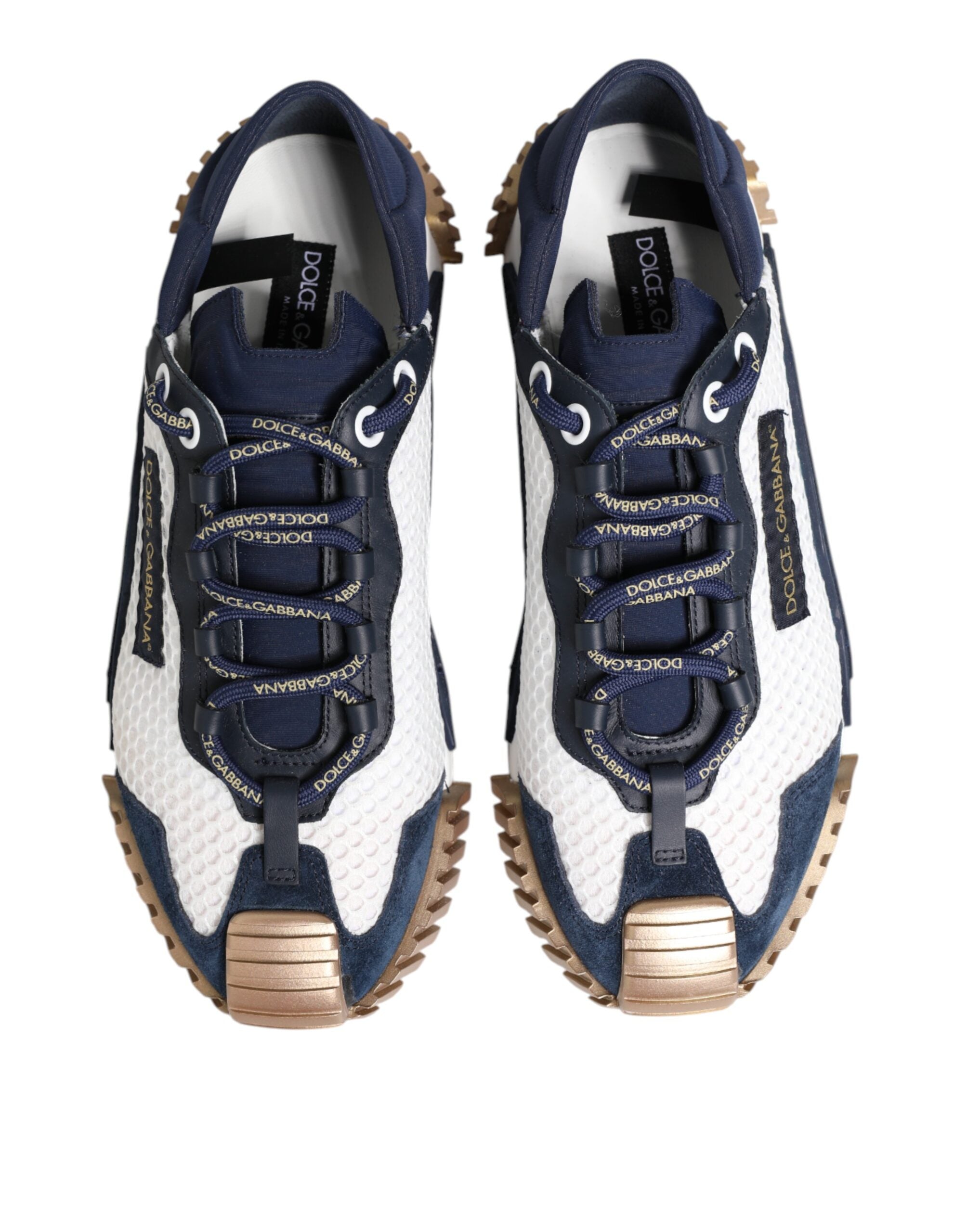 Dolce & Gabbana Blue White Low Top NS1 Men Sneakers Shoes