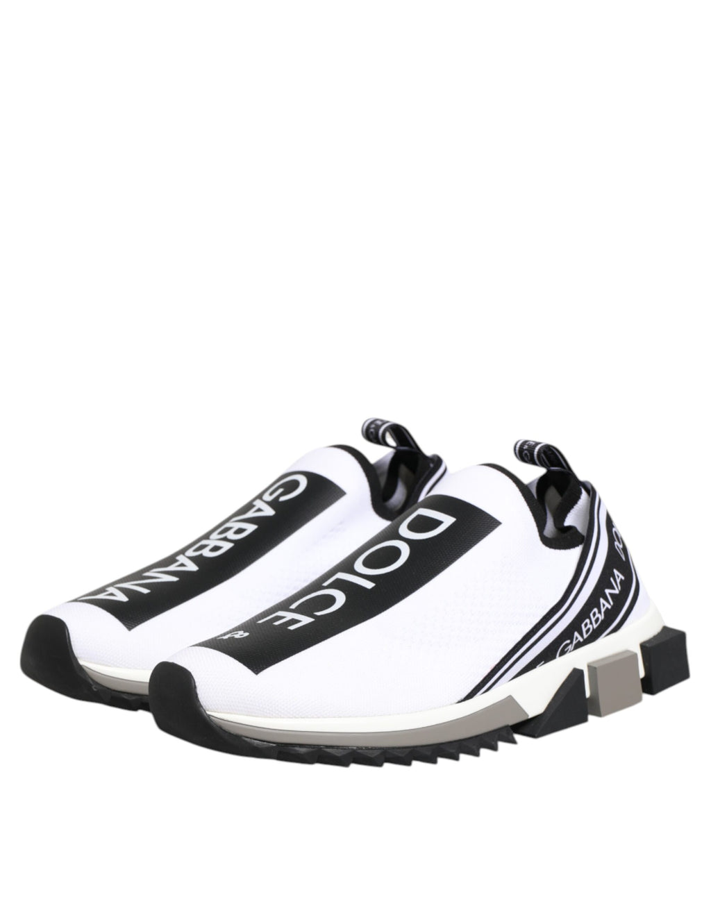 Dolce & Gabbana White SORRENTO Slip On Low Top Sneakers Shoes