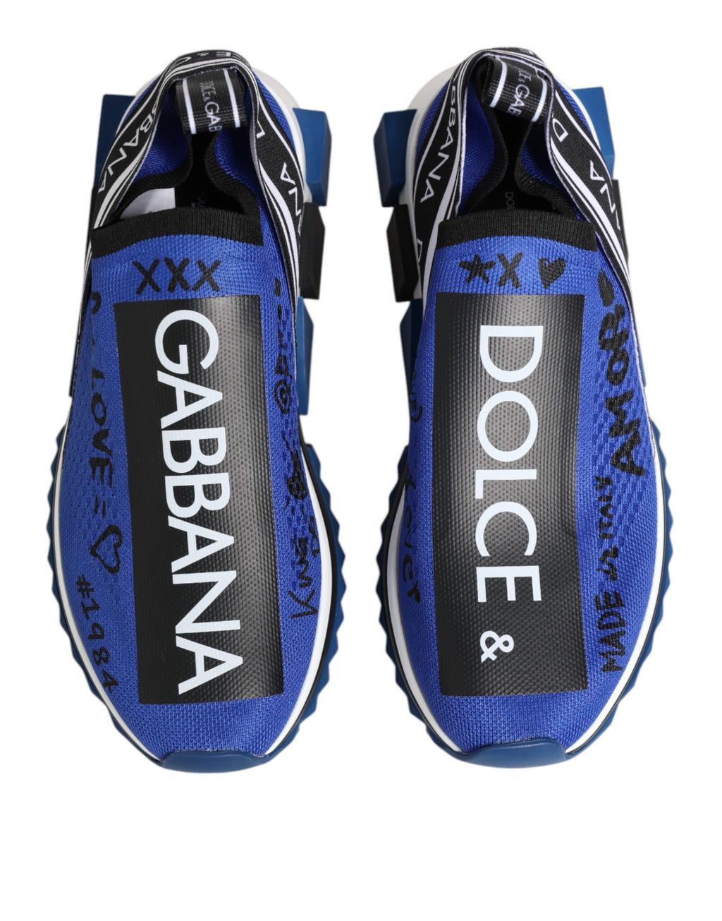 Dolce & Gabbana Blue Sorrento Low Top Sneakers Shoes