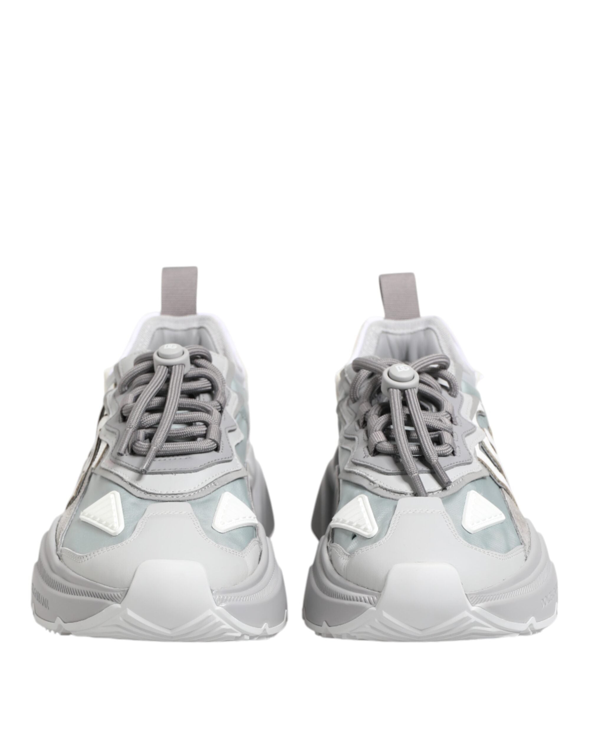Dolce & Gabbana Gray Silver Daymaster Low Top Sneakers Shoes