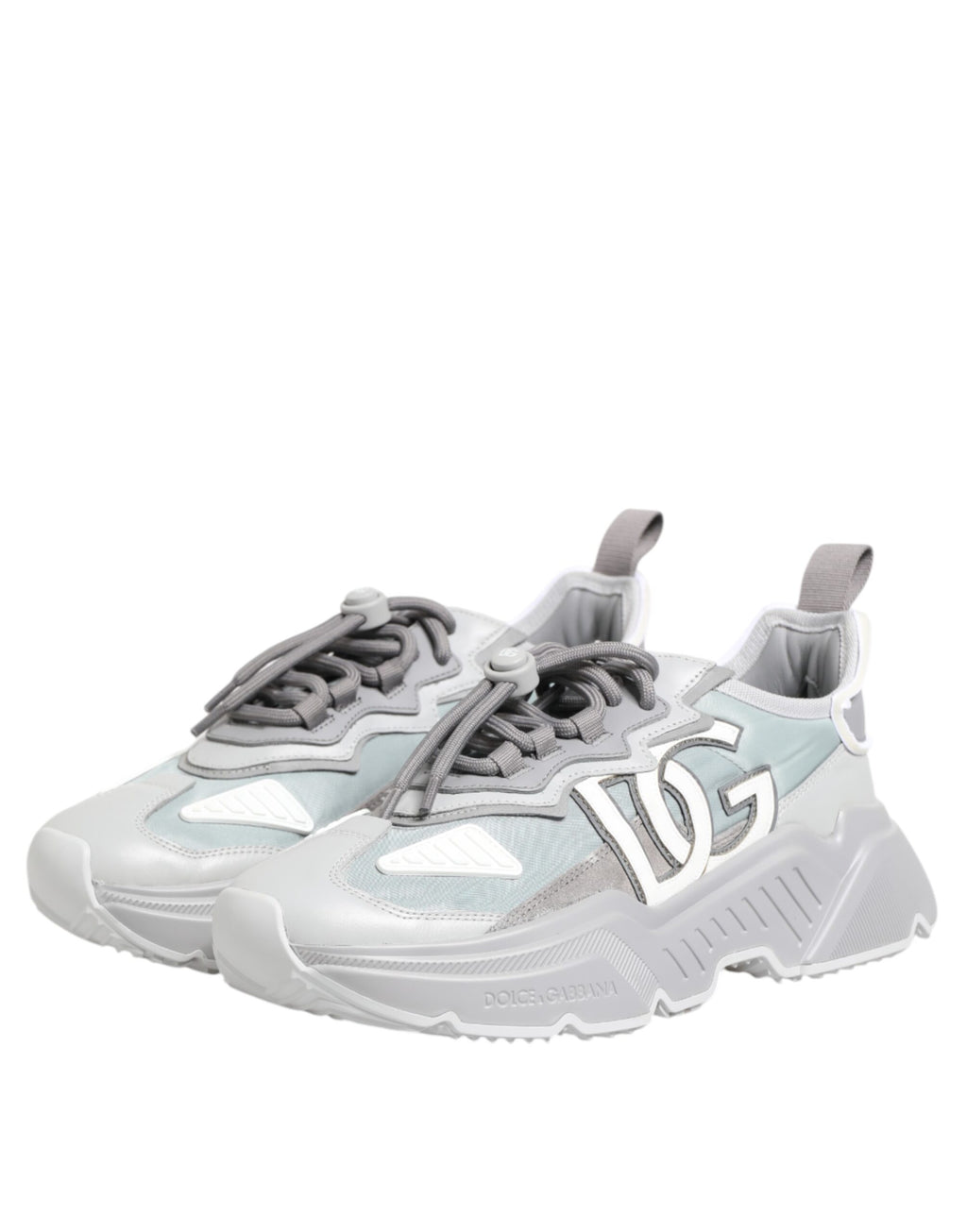 Dolce & Gabbana Gray Silver Daymaster Low Top Sneakers Shoes