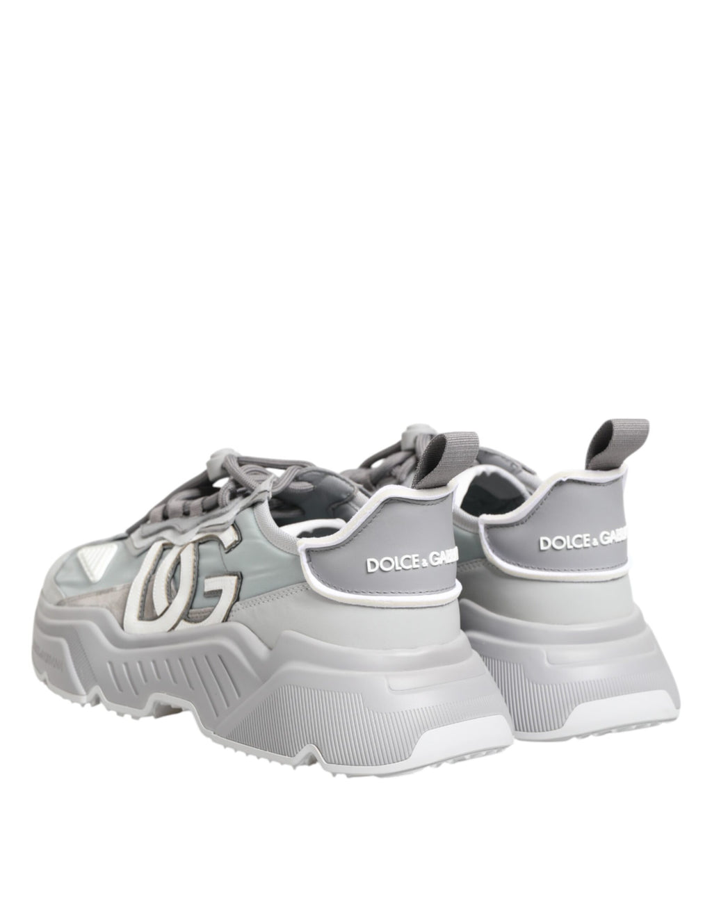 Dolce & Gabbana Gray Silver Daymaster Low Top Sneakers Shoes