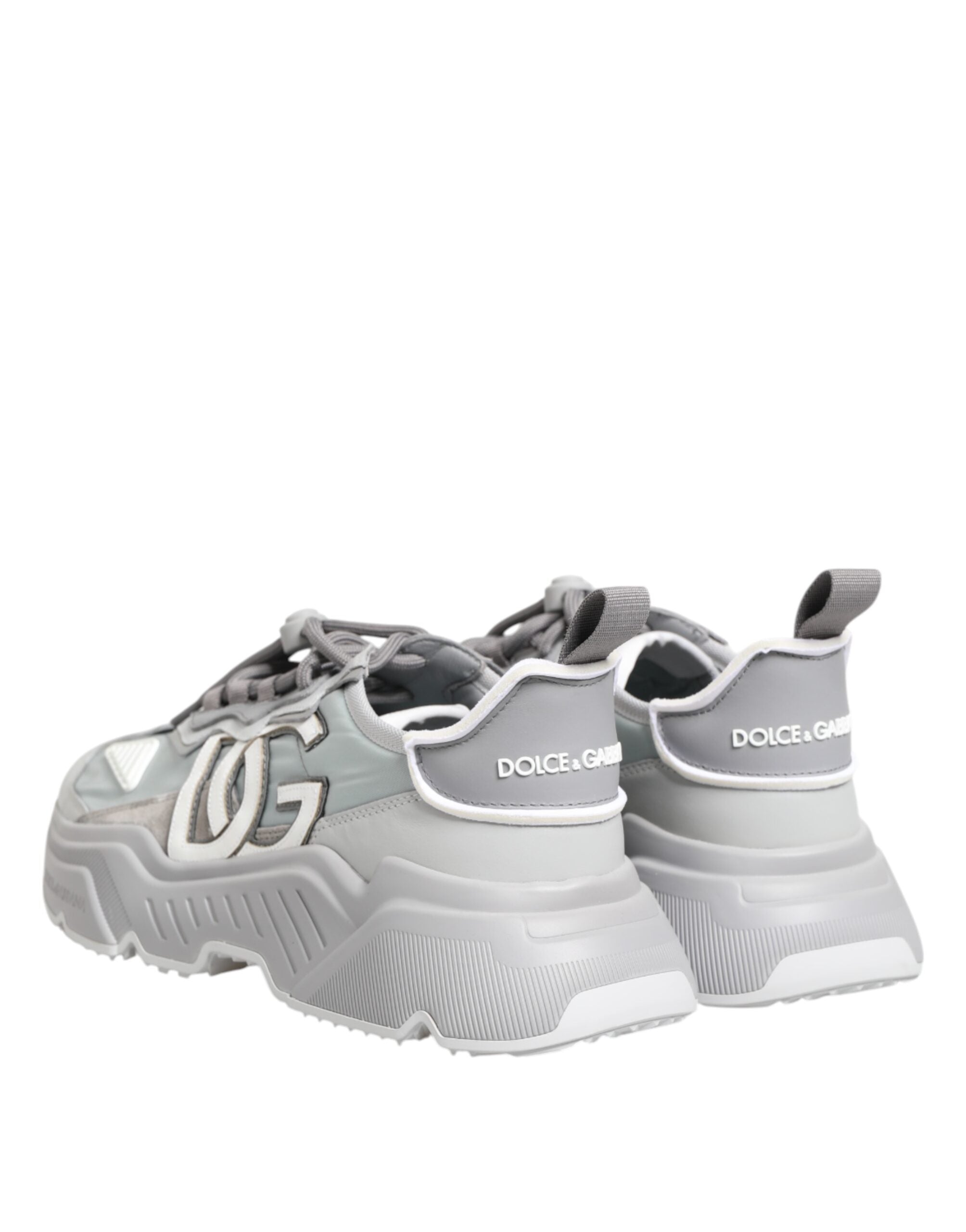 Dolce & Gabbana Gray Silver Daymaster Low Top Sneakers Shoes