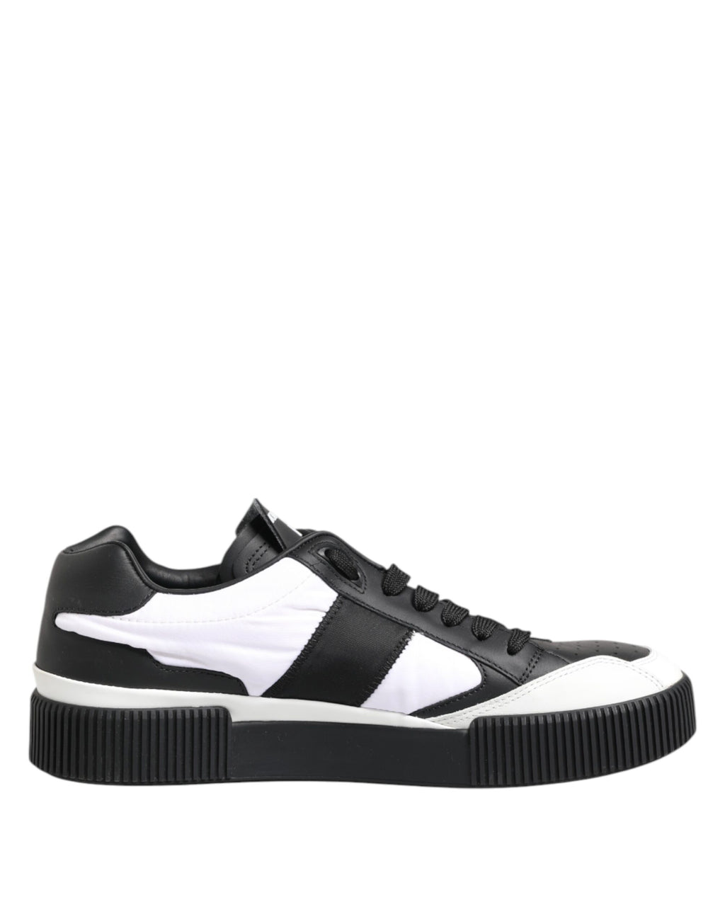 Dolce & Gabbana White Black MIAMI Low Top Men Sneakers Shoes