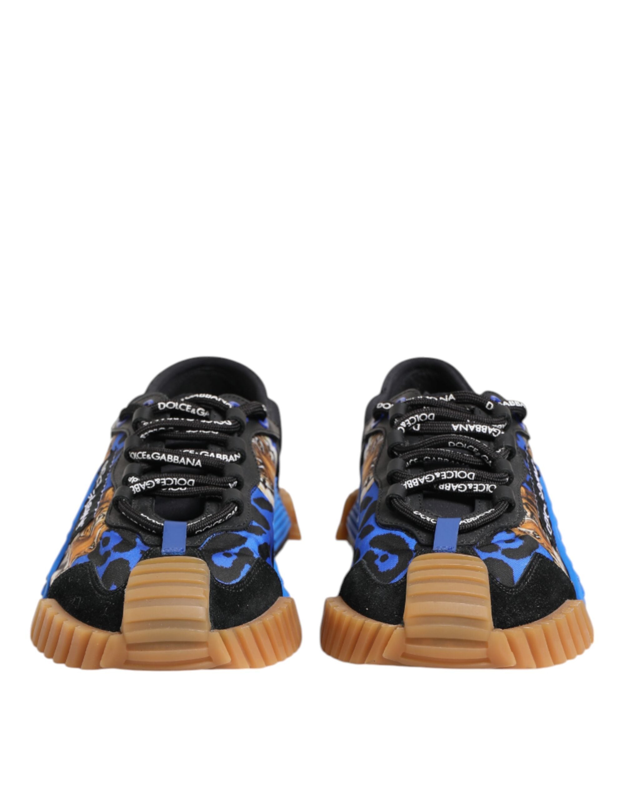 Dolce & Gabbana Blue Black Low Top NS1 Lace Up Sneakers Shoes
