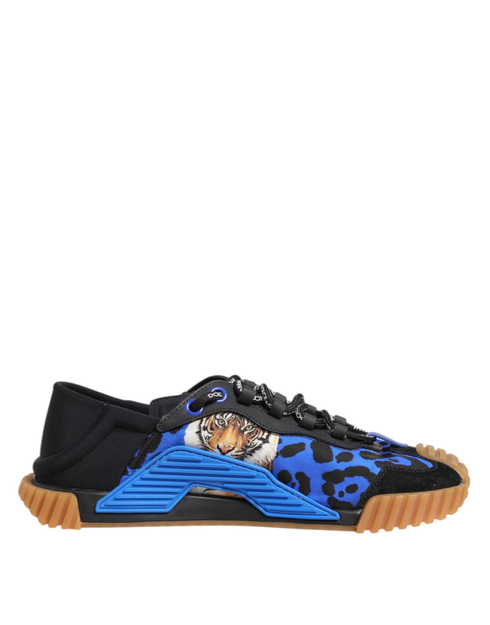 Dolce & Gabbana Blue Black Low Top NS1 Lace Up Sneakers Shoes