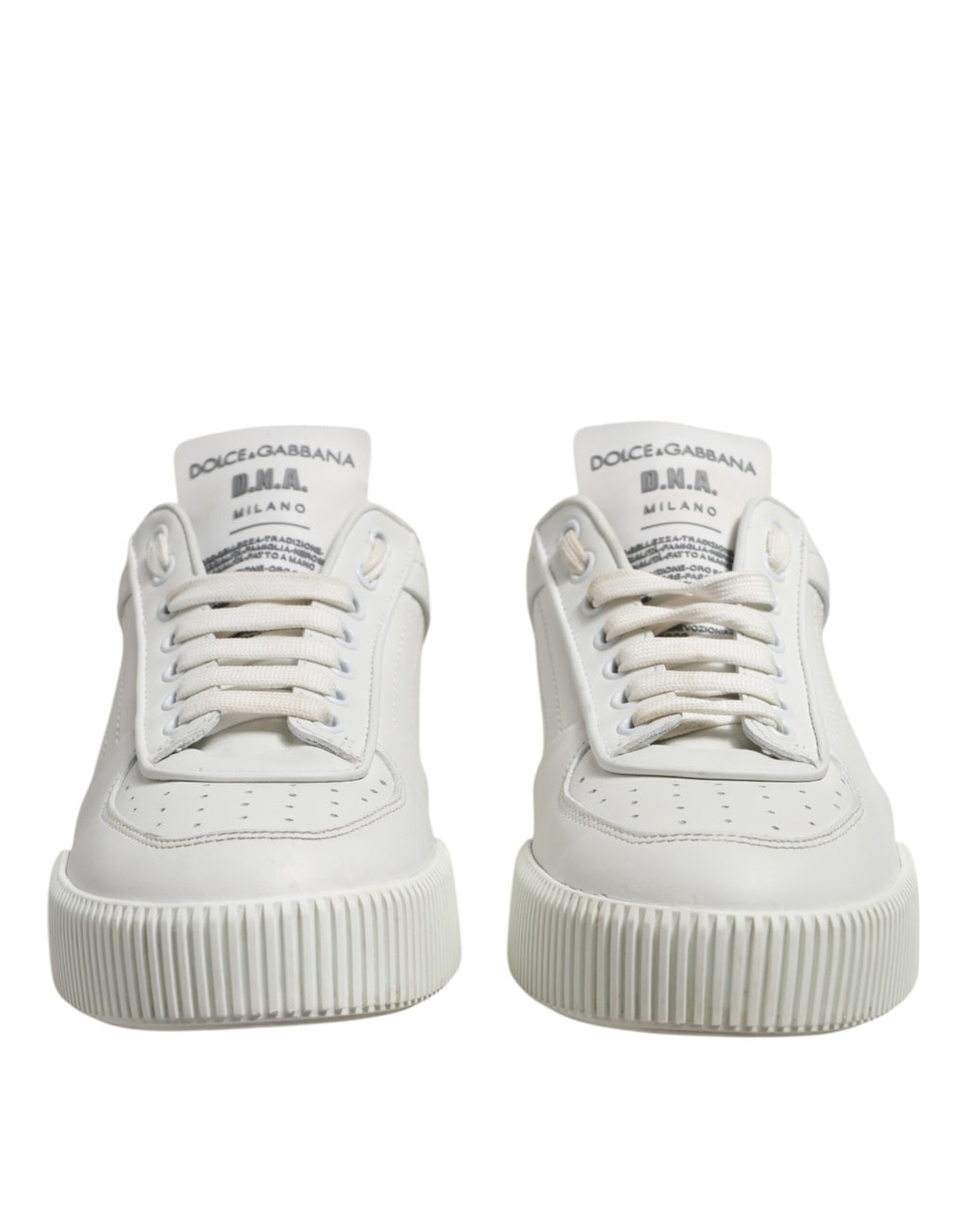 Dolce & Gabbana White Miami Leather Low Top Sneakers Shoes