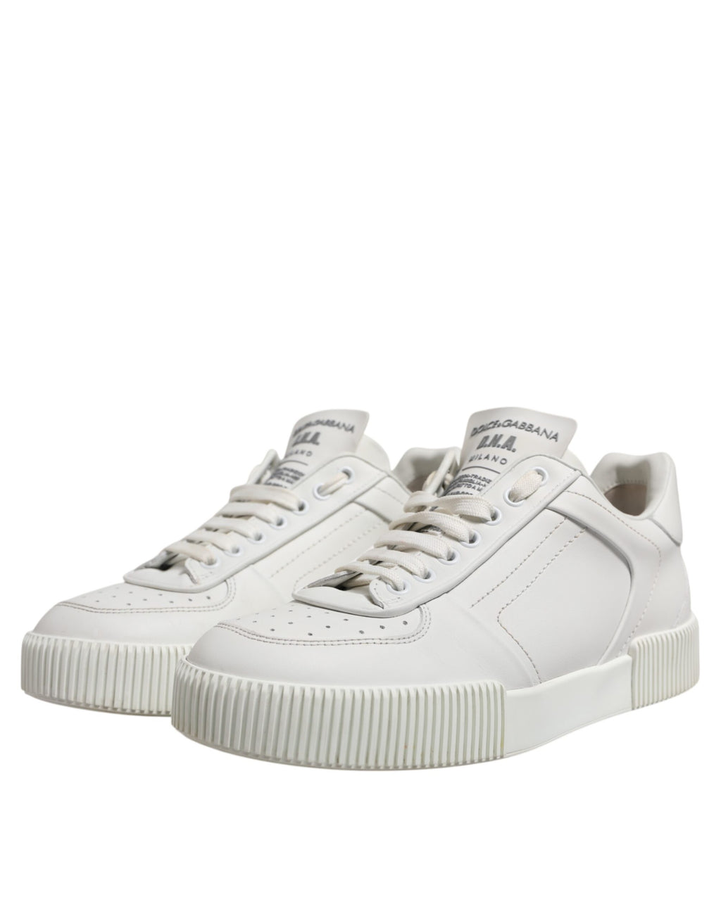 Dolce & Gabbana White Miami Leather Low Top Sneakers Shoes