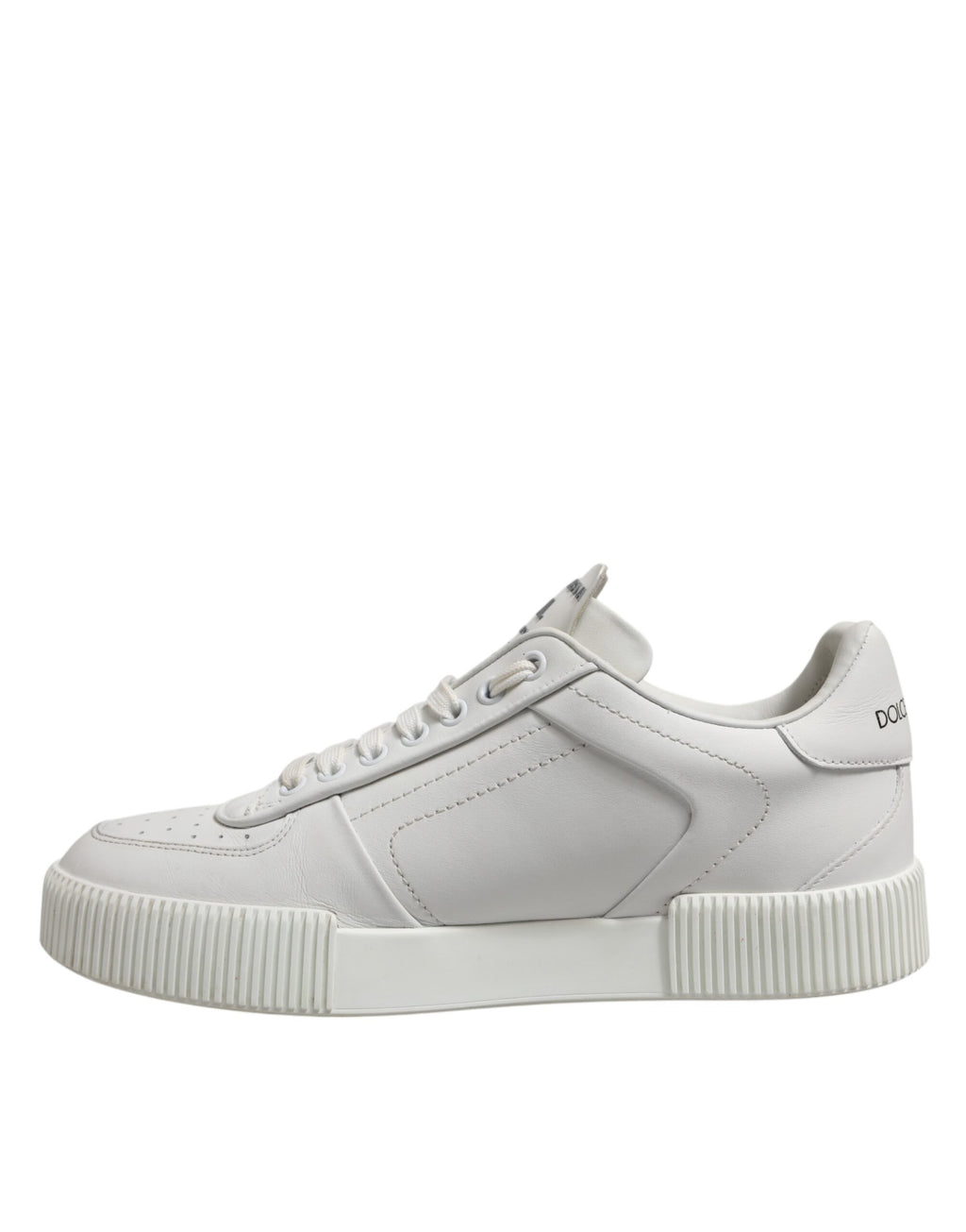 Dolce & Gabbana White Miami Leather Low Top Sneakers Shoes