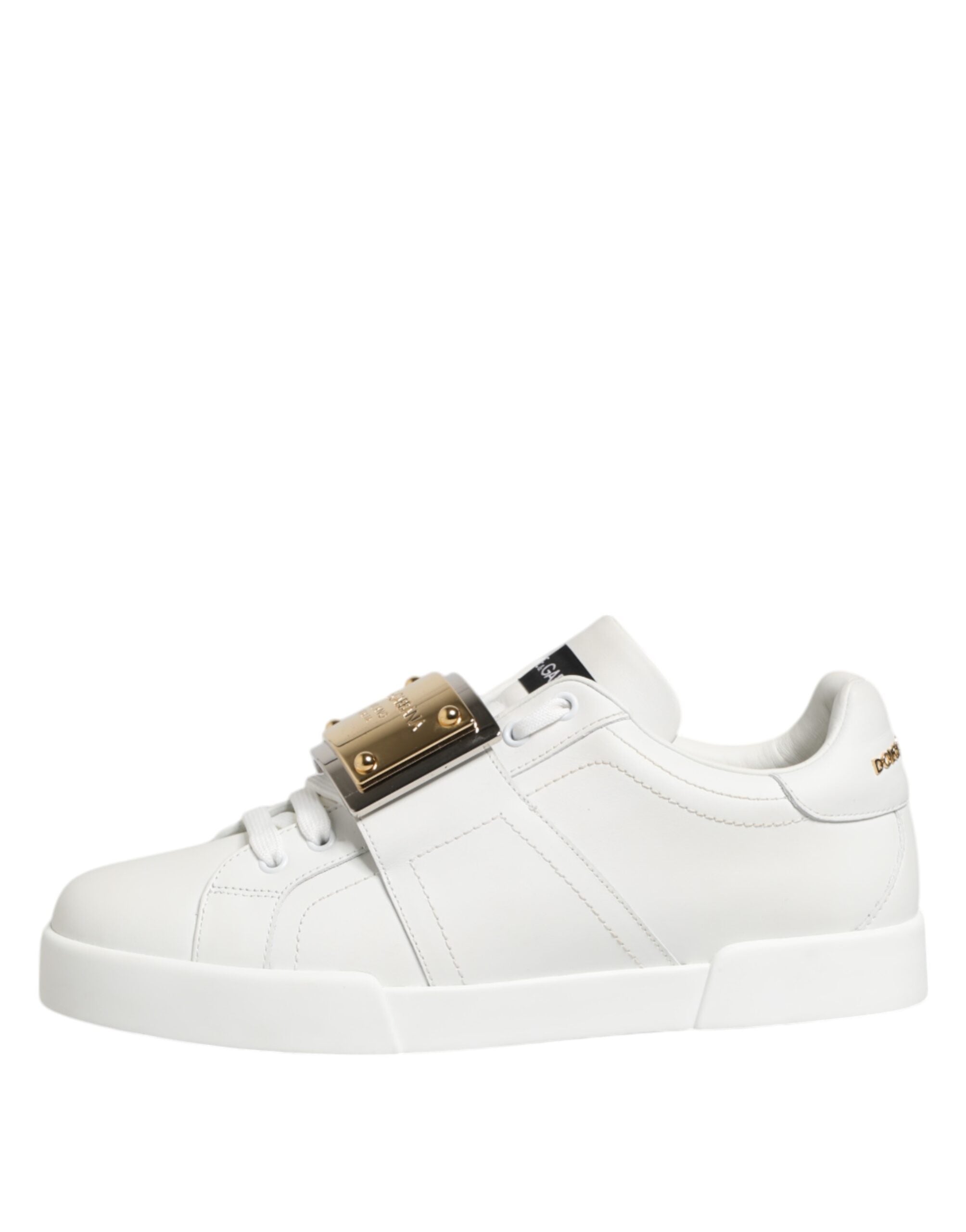 Dolce & Gabbana White Logo Plaque Low Top Men Sneakers Shoes