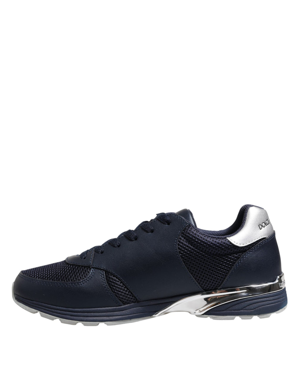 Dolce & Gabbana Blue Leather Logo Low Top Men Sneakers Shoes