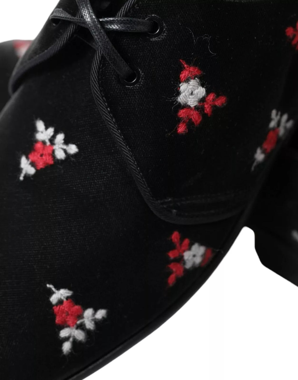 Dolce & Gabbana Black Floral Velvet Formal Dress