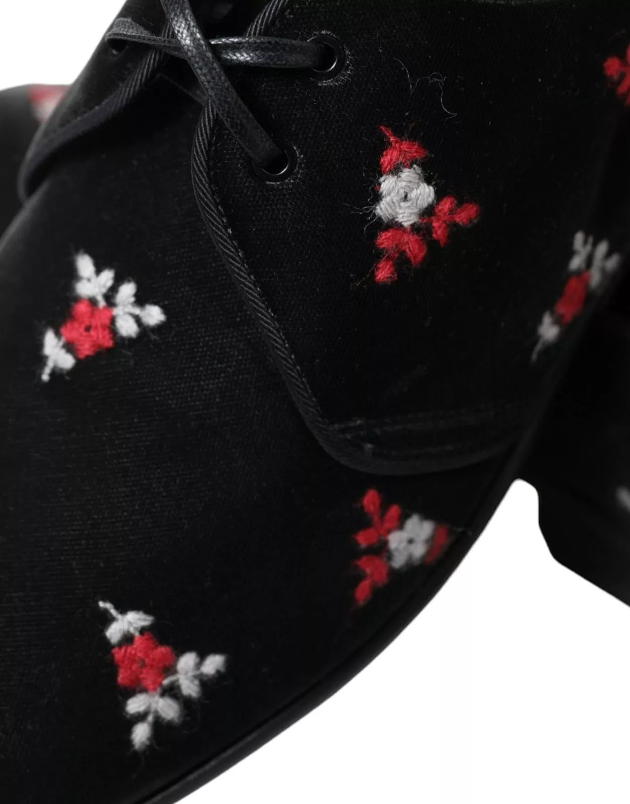 Dolce & Gabbana Black Floral Velvet Formal Dress