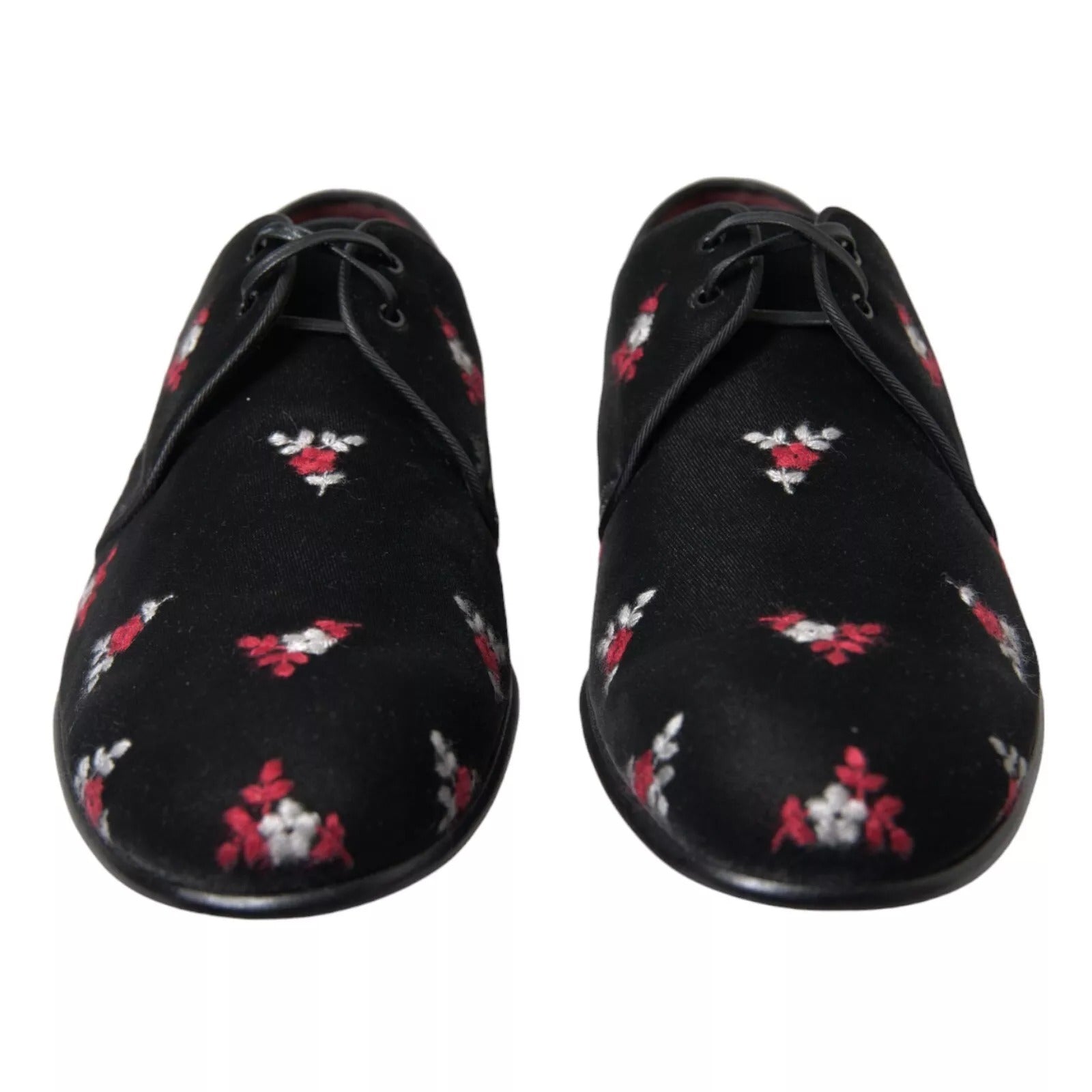 Dolce & Gabbana Black Floral Velvet Formal Dress