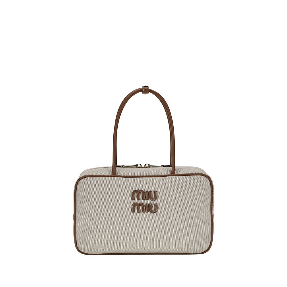 Miu Miu Canvas and leather Beau Shoulder Bag
