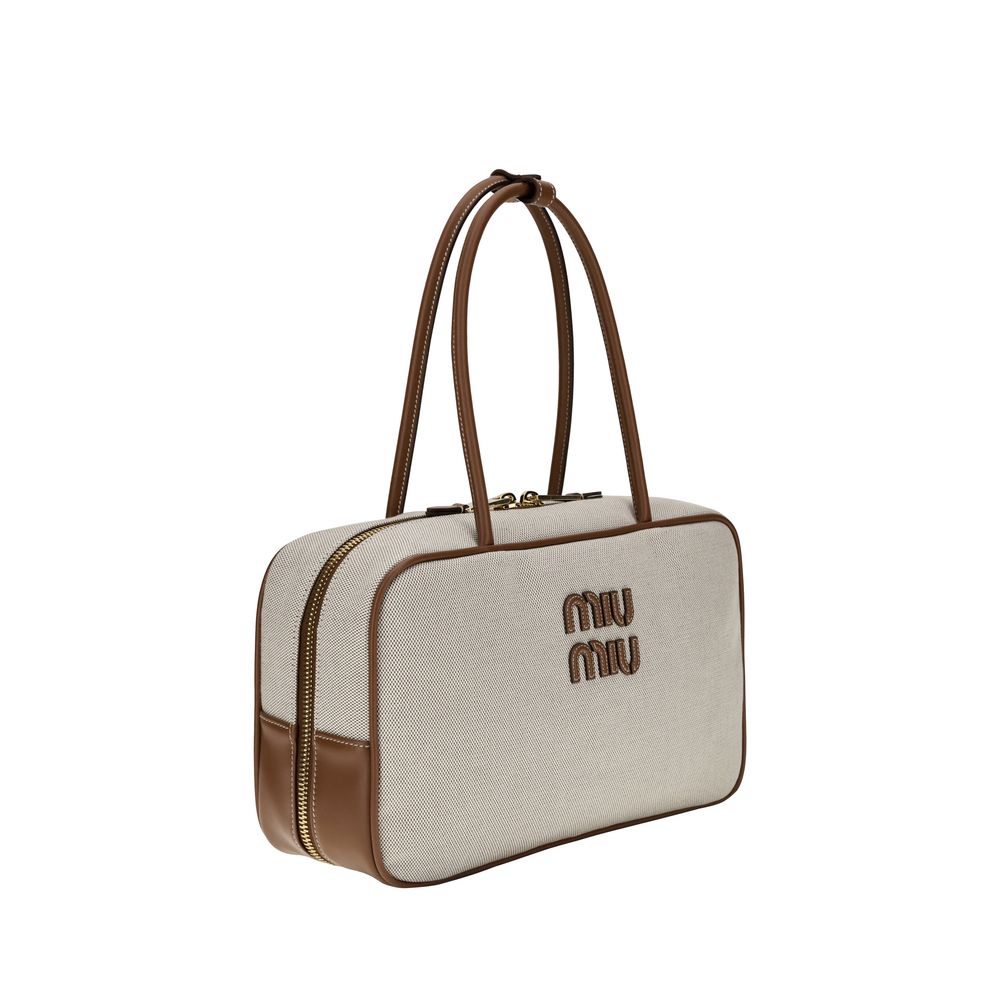 Miu Miu Canvas and leather Beau Shoulder Bag