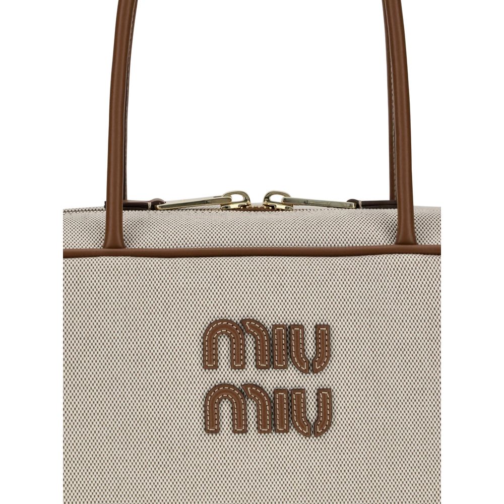 Miu Miu Canvas and leather Beau Shoulder Bag