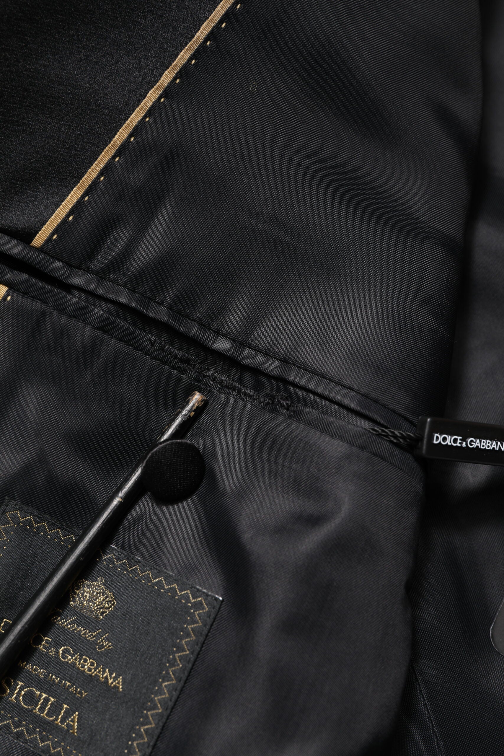 Dolce & Gabbana Orange SICILIA Double Breasted Coat Blazer