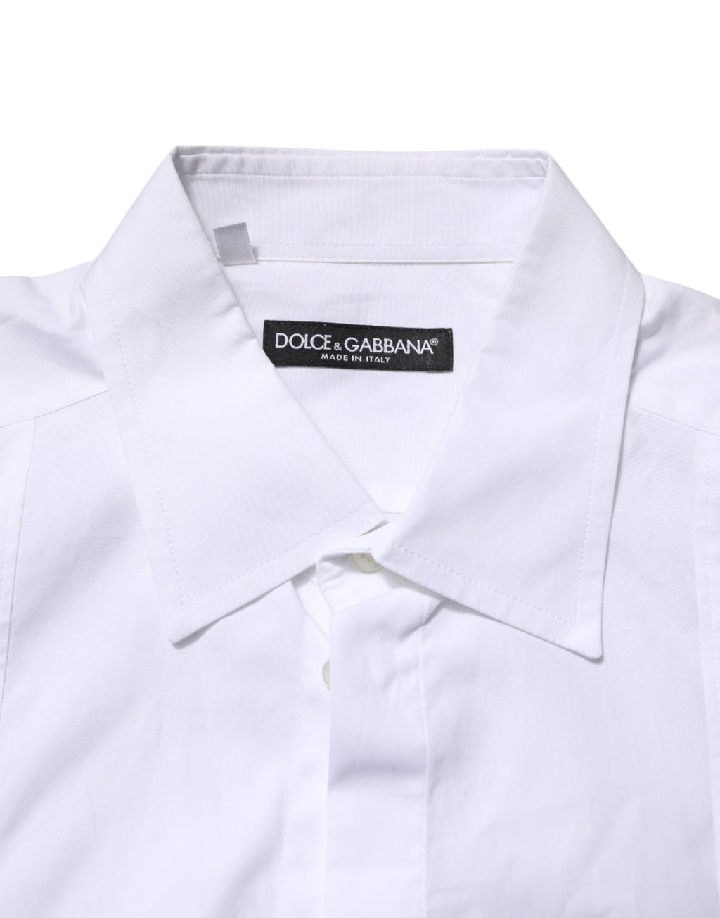 Dolce & Gabbana White Poplin Cotton Formal Men Dress Shirt