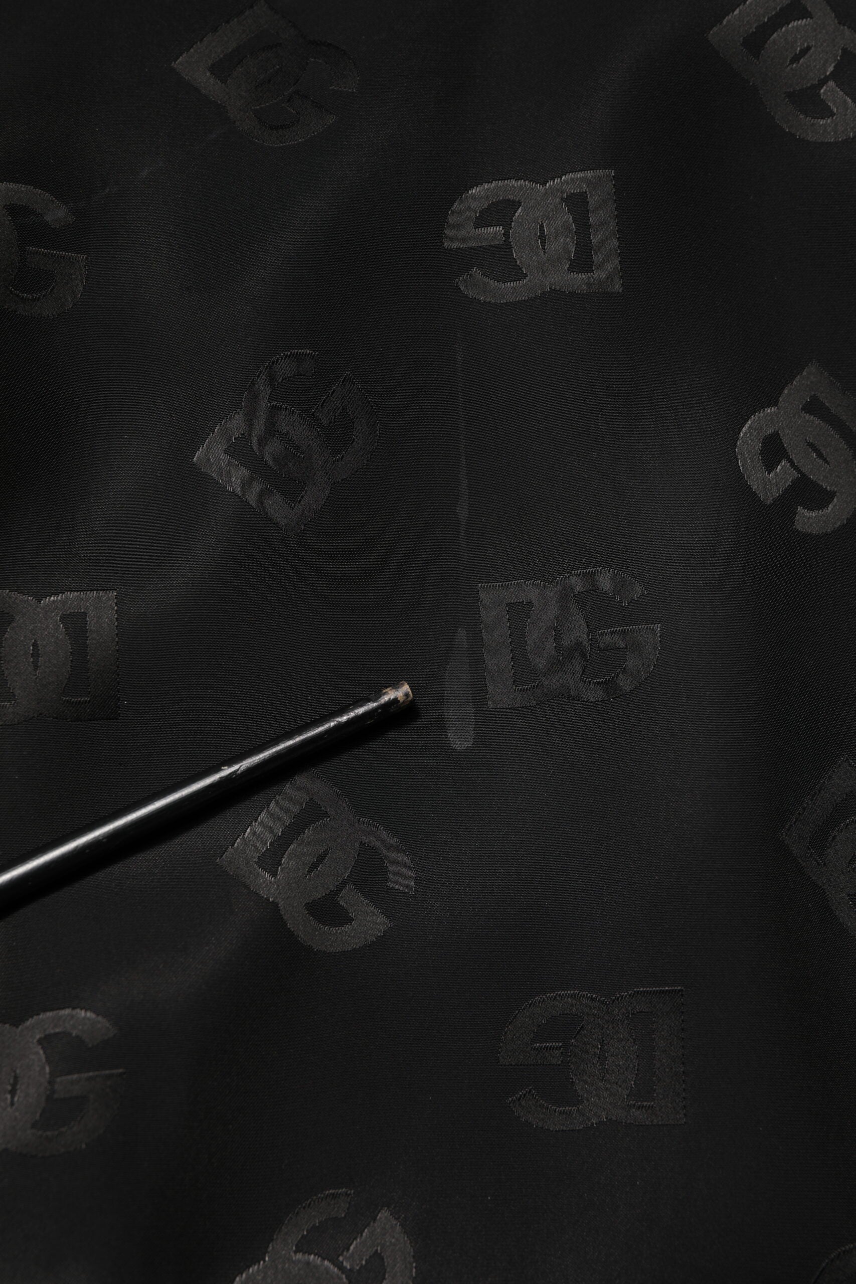 Dolce & Gabbana Black Polyester Logo Monogram Coat Jacket