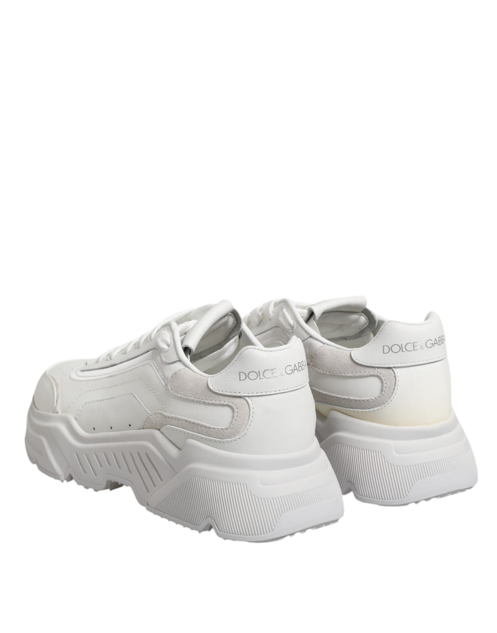 Dolce & Gabbana White Leather Daymaster Low Top Sneakers Shoes