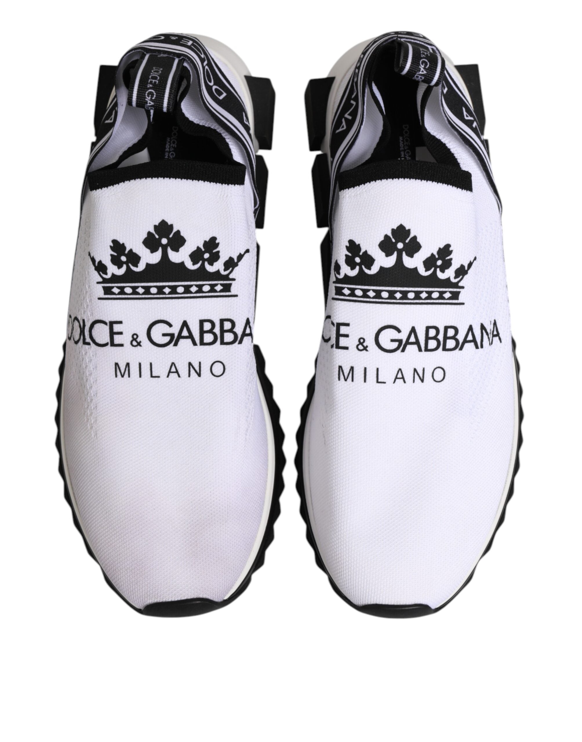 Dolce & Gabbana White SORRENTO Slip On Low Top Sneakers Shoes