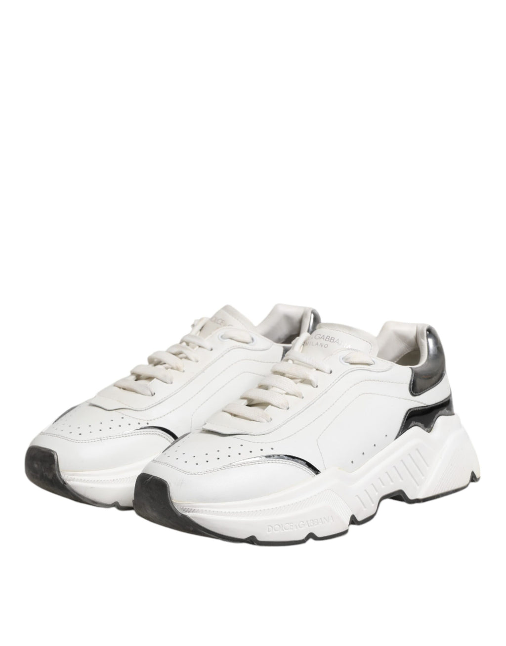 Dolce & Gabbana White Daymaster Leather Low Top Sneakers Shoes