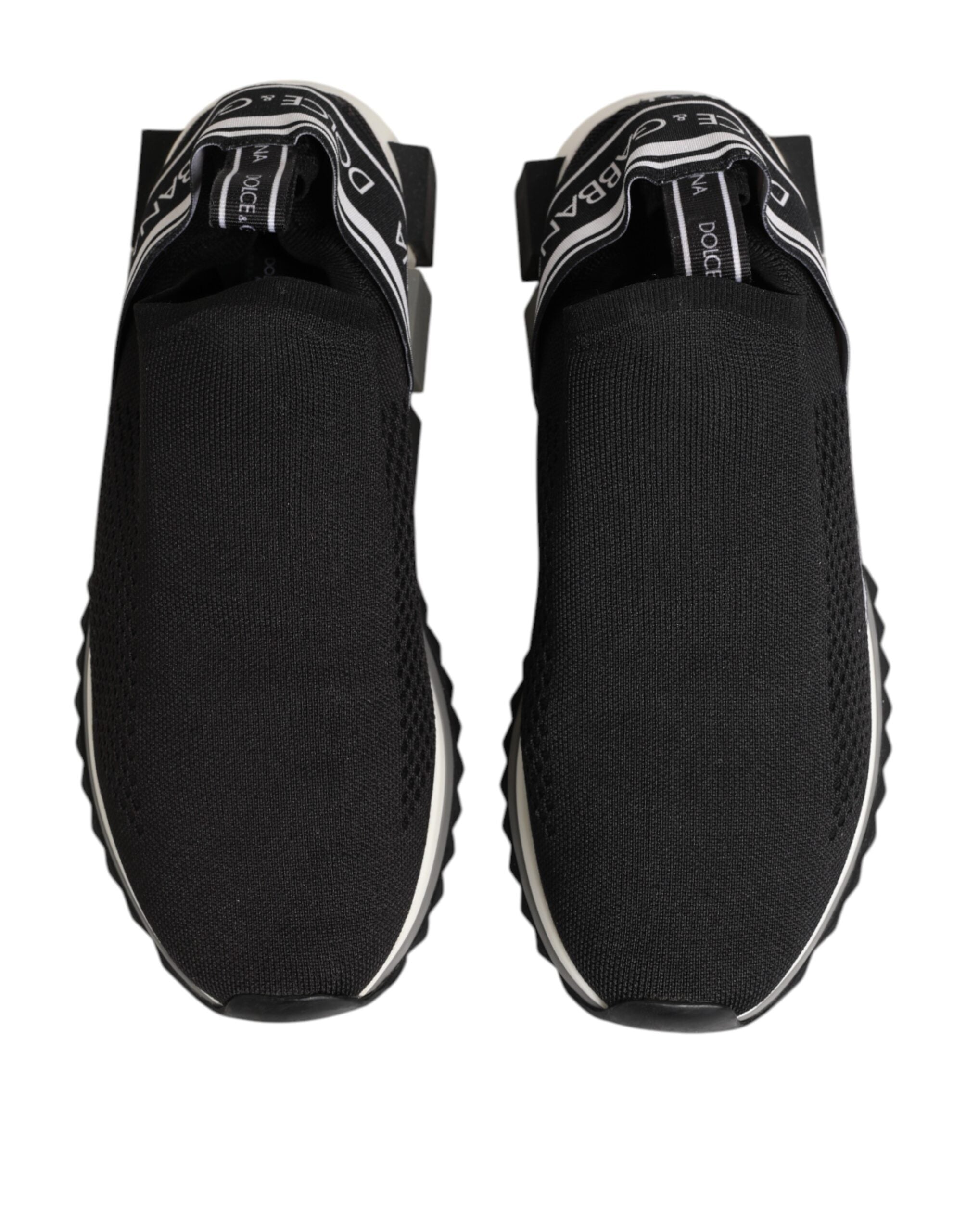 Dolce & Gabbana Black SORRENTO Logo Slip On Men Sneakers Shoes