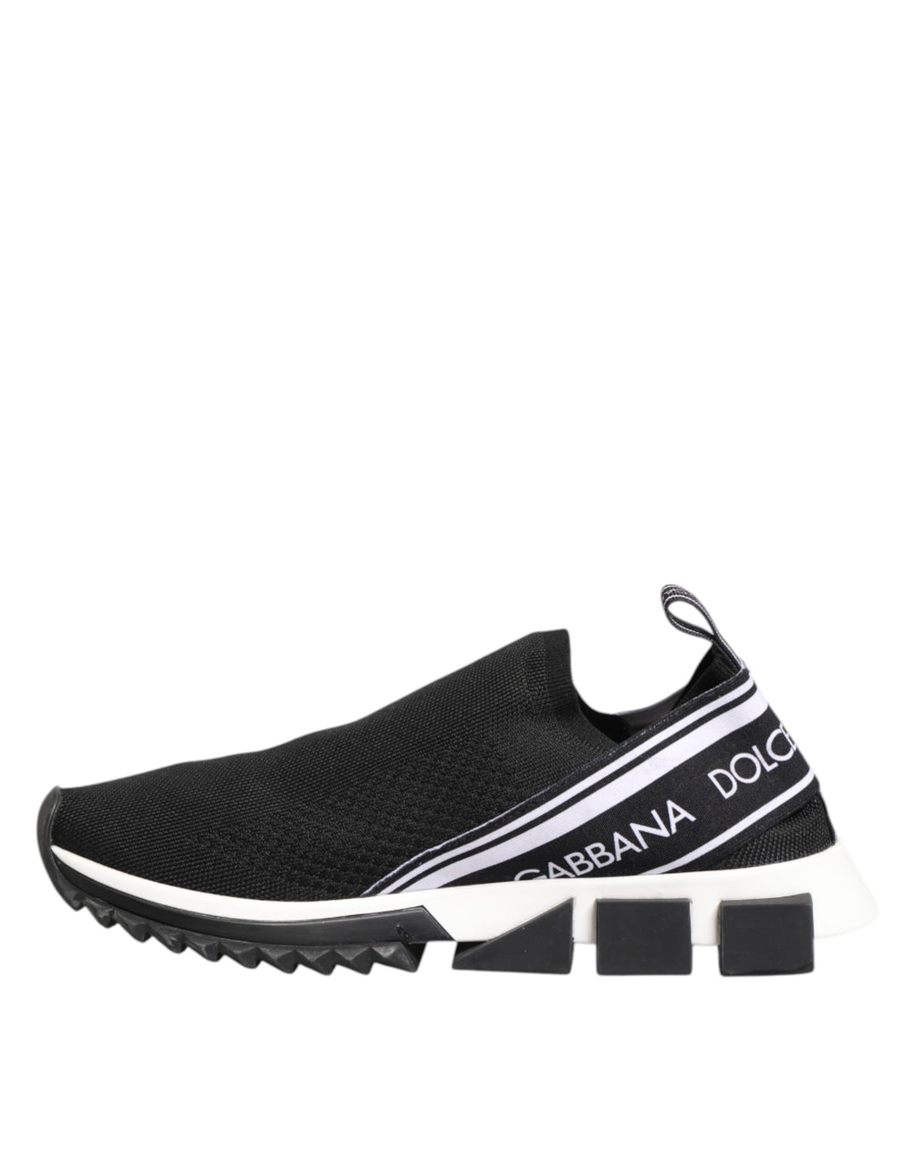 Dolce & Gabbana Black SORRENTO Logo Slip On Men Sneakers Shoes