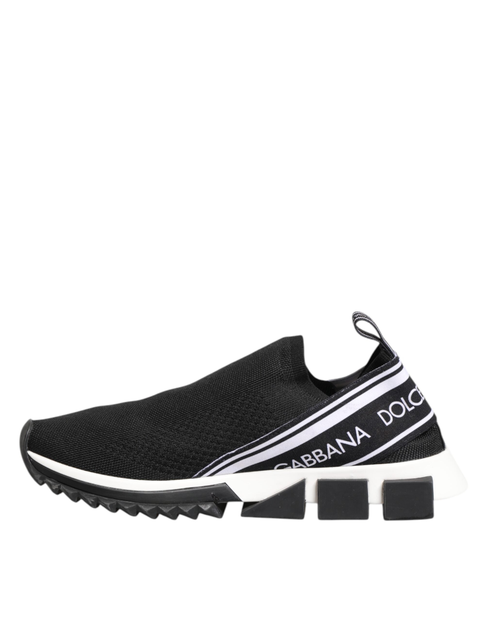 Dolce & Gabbana Black SORRENTO Logo Slip On Men Sneakers Shoes