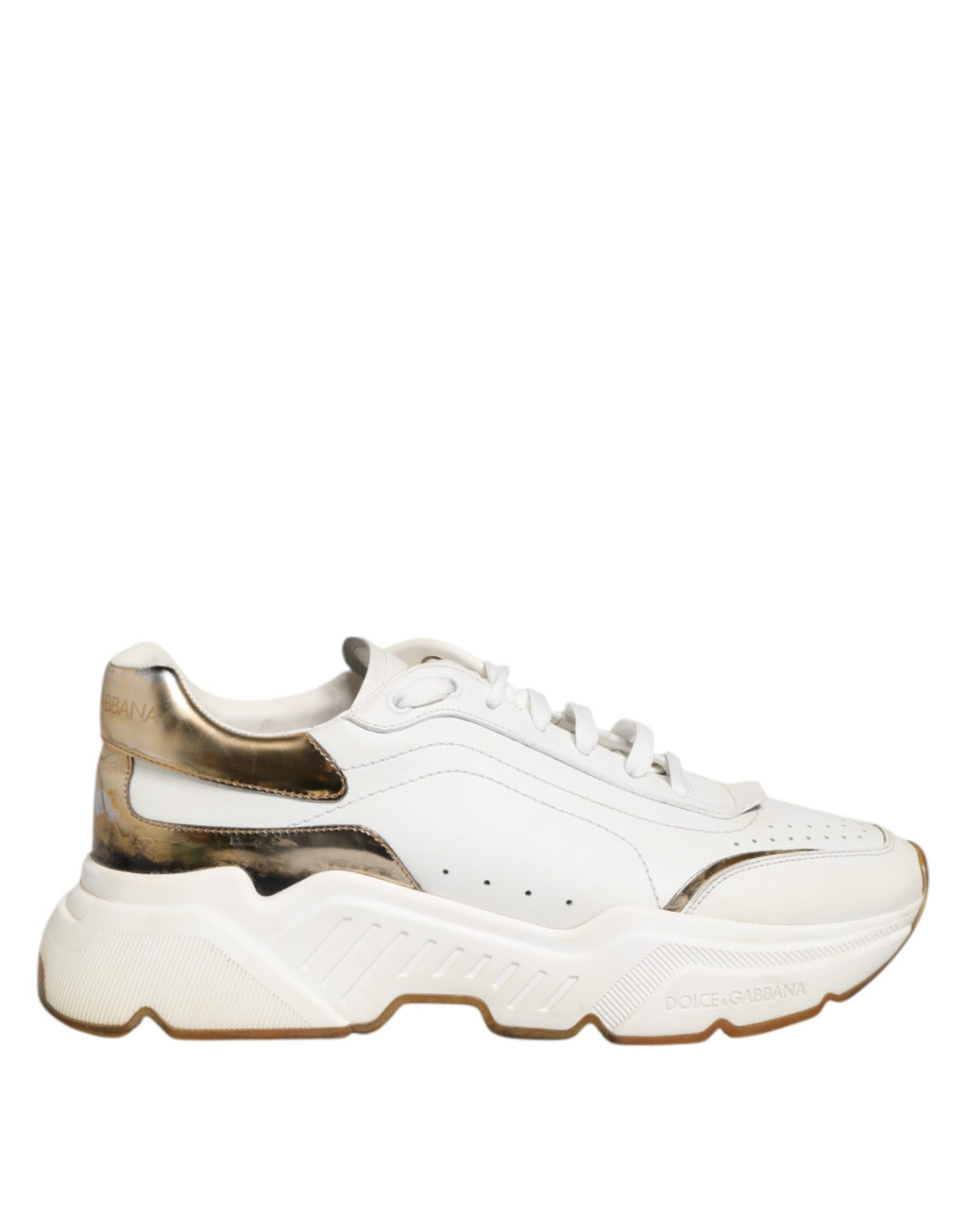 Dolce & Gabbana White Daymaster Leather Low Top Sneakers Shoes