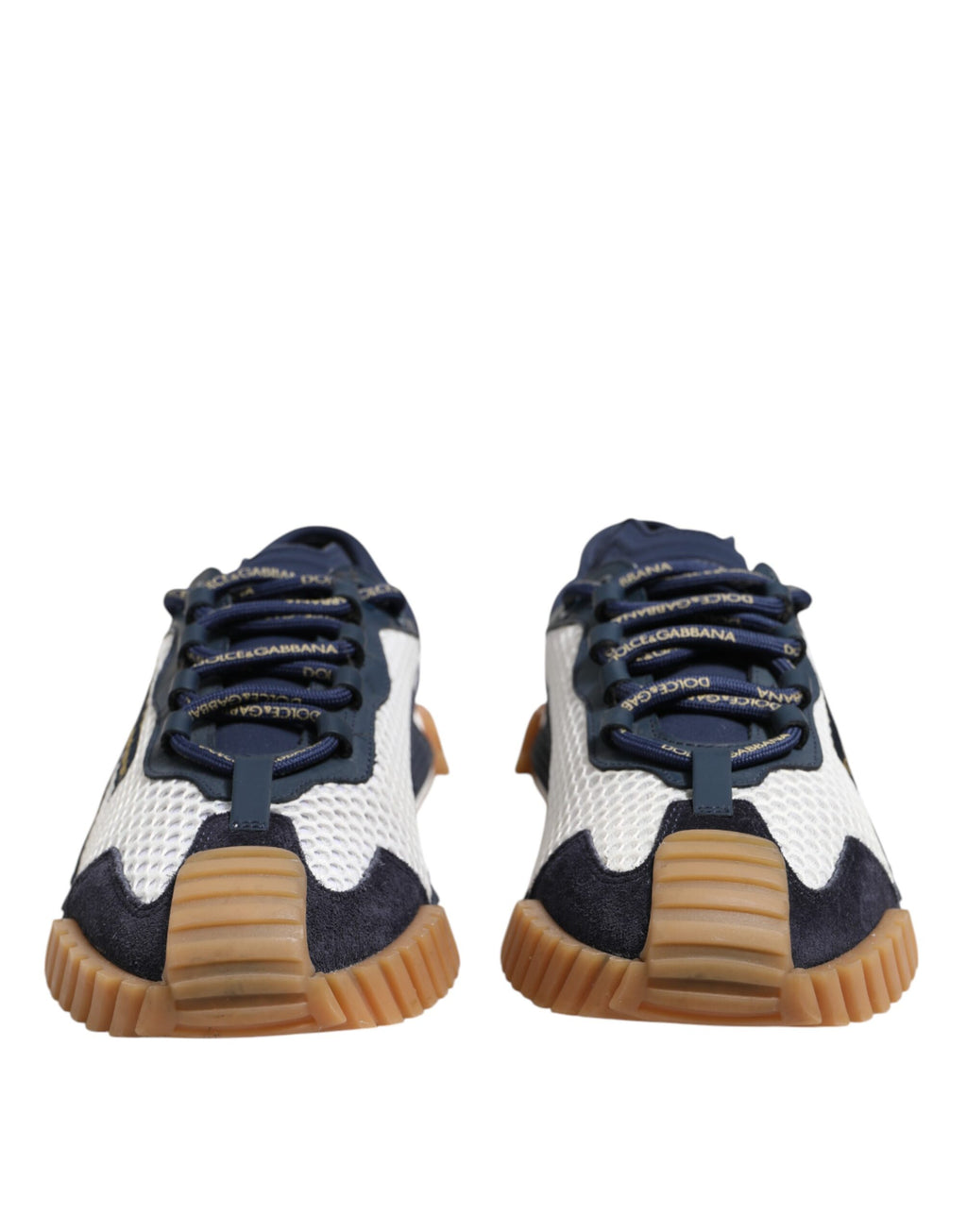 Dolce & Gabbana Blue White NS1 Lace Up Low Top Sneakers Shoes