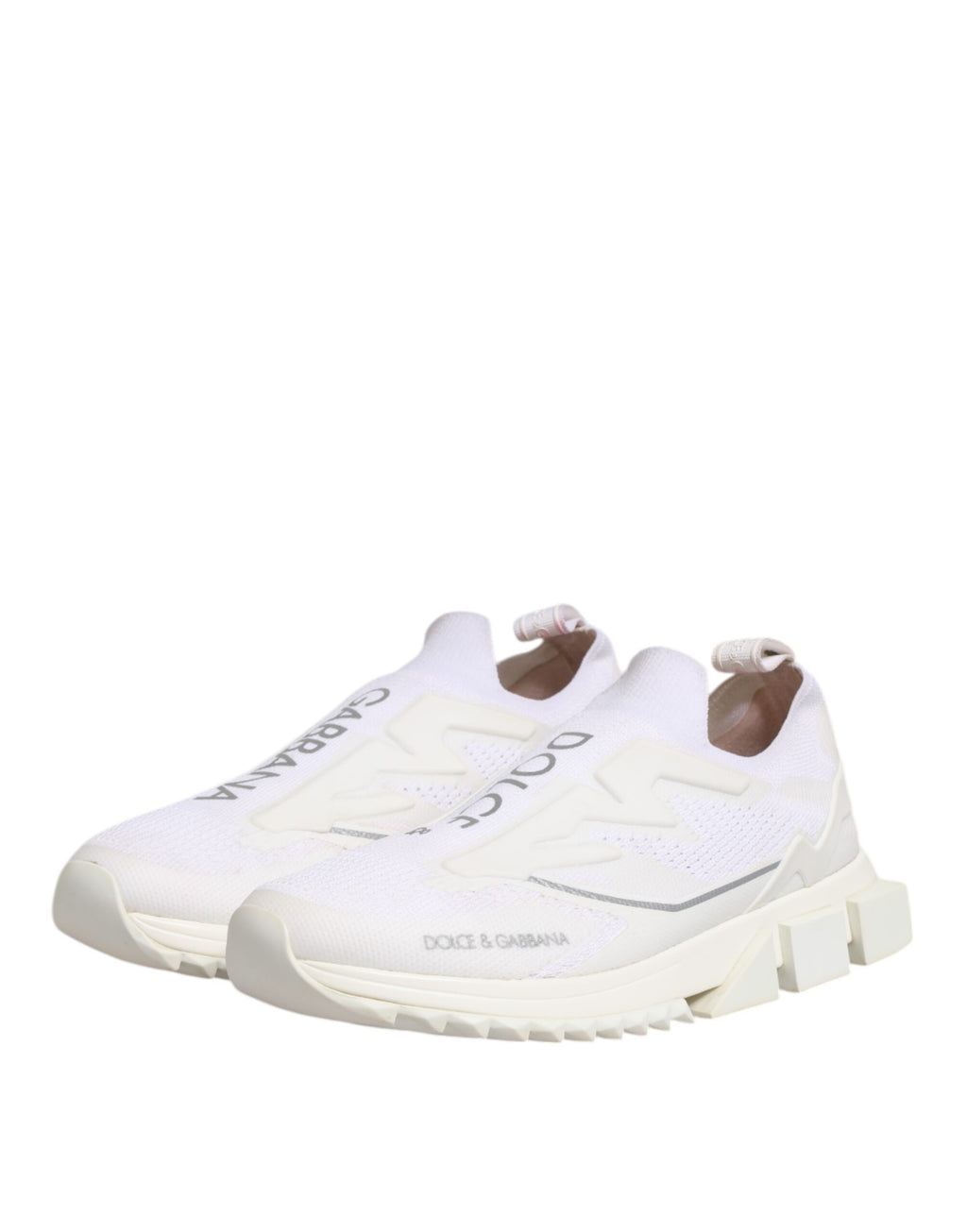 Dolce & Gabbana White SORRENTO Slip On Low Top Sneakers Shoes