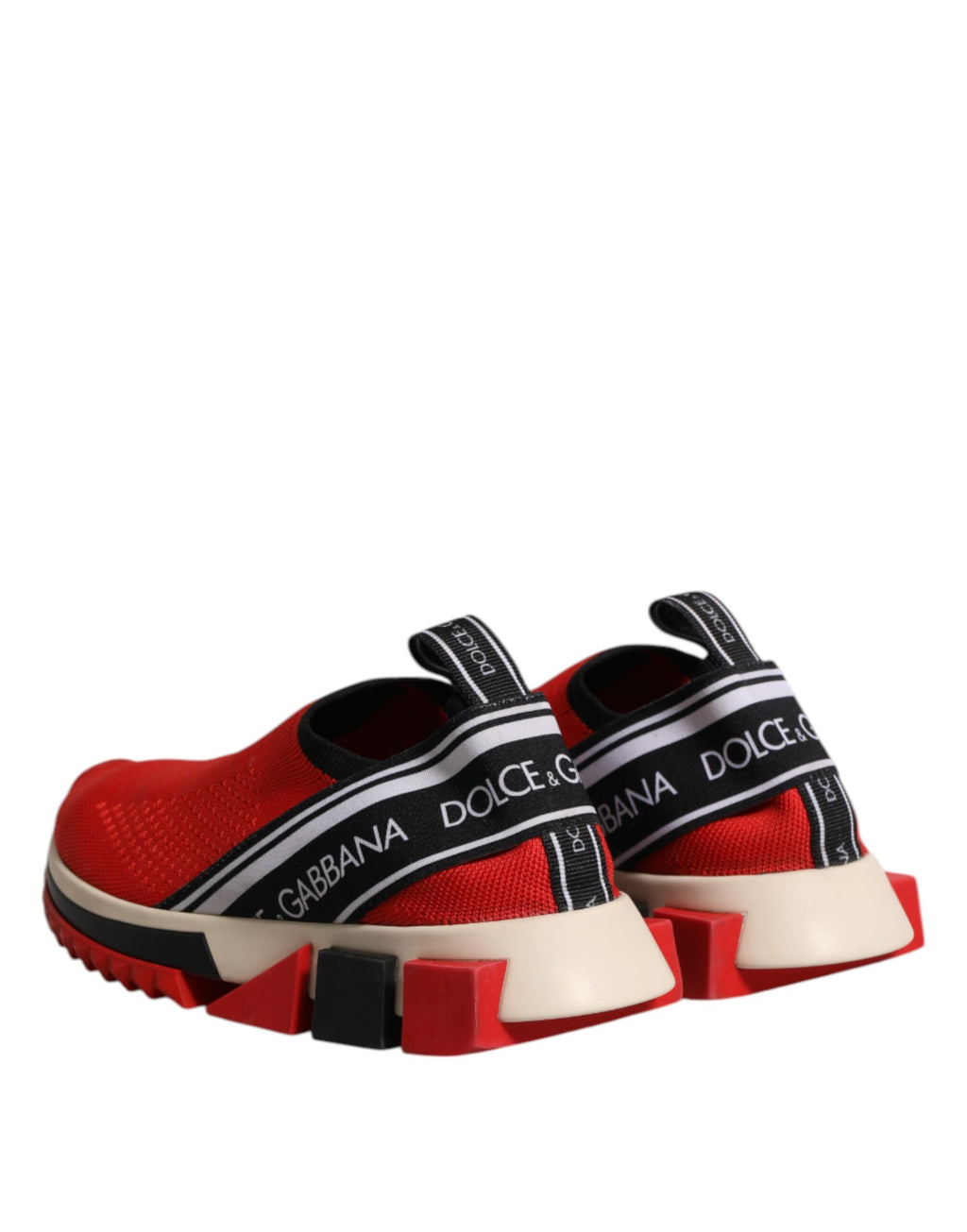 Dolce & Gabbana Red Sorrento Slip On Low Top Sneakers Shoes