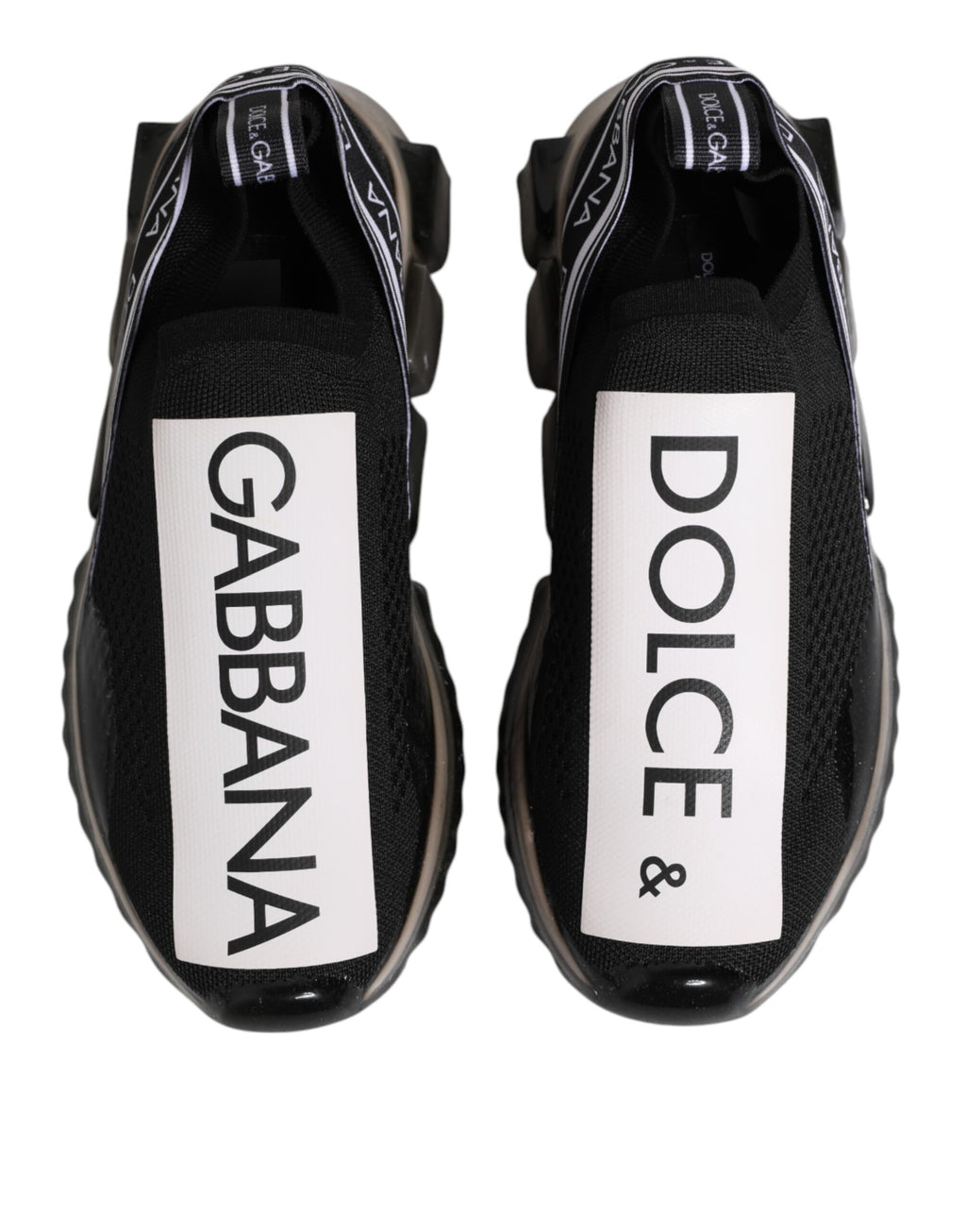 Dolce & Gabbana Black Sorrento Slip On Low Top Sneakers Shoes