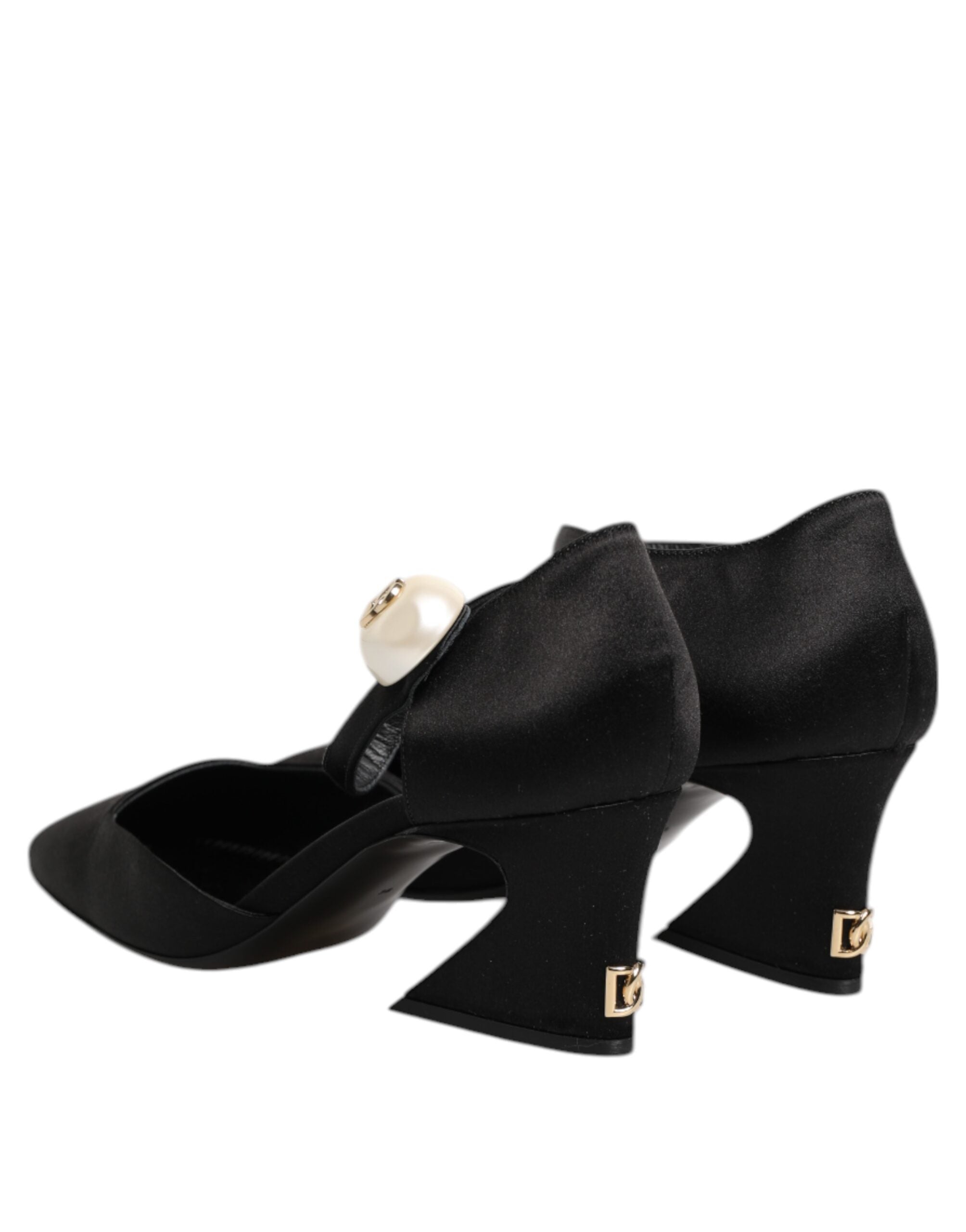 Dolce & Gabbana Black Leather Logo Ankle Strap Sandals Shoes