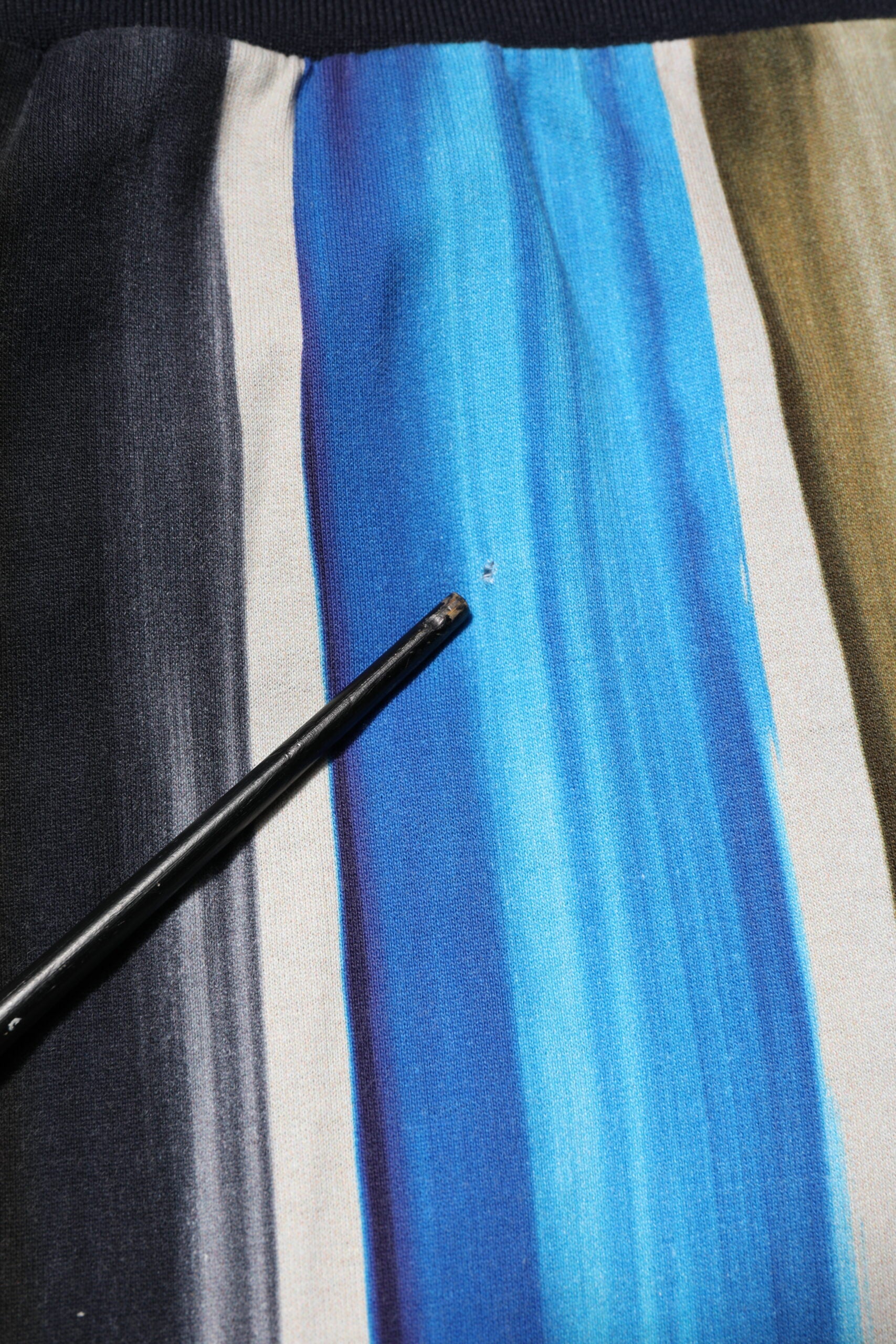 Dolce & Gabbana Multicolor Stripes DG Logo Cotton Skinny Pants