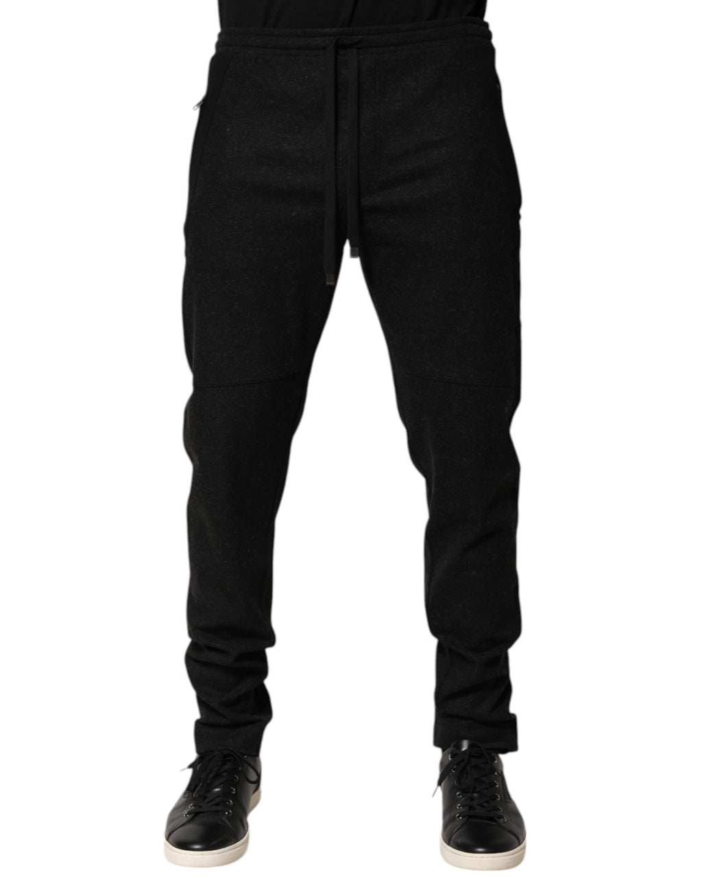 Dolce & Gabbana Marl Black Wool Blend Jogger Sweatpants Pants