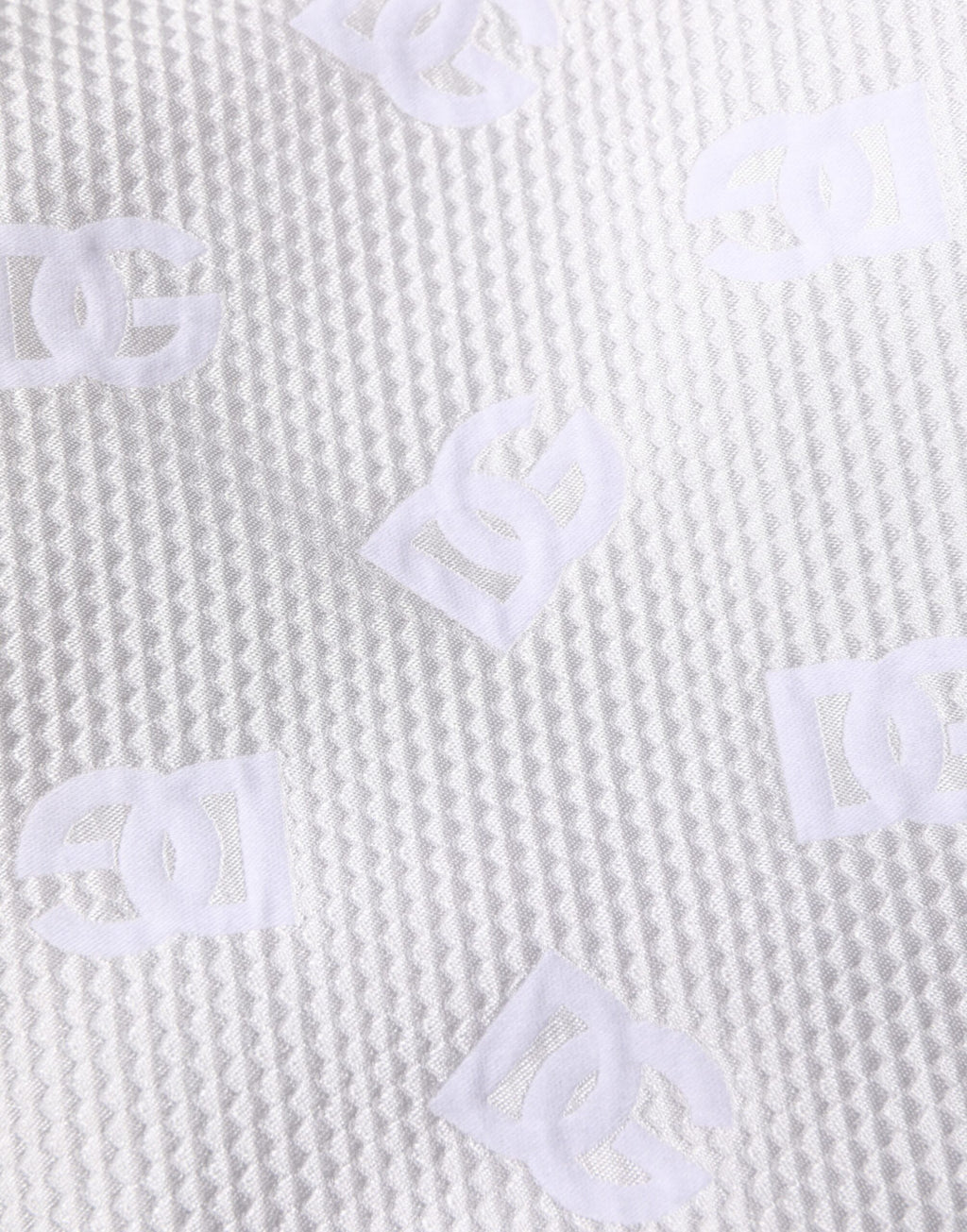 Dolce & Gabbana White DNA DG Patch Logo Cotton Trouser Shorts