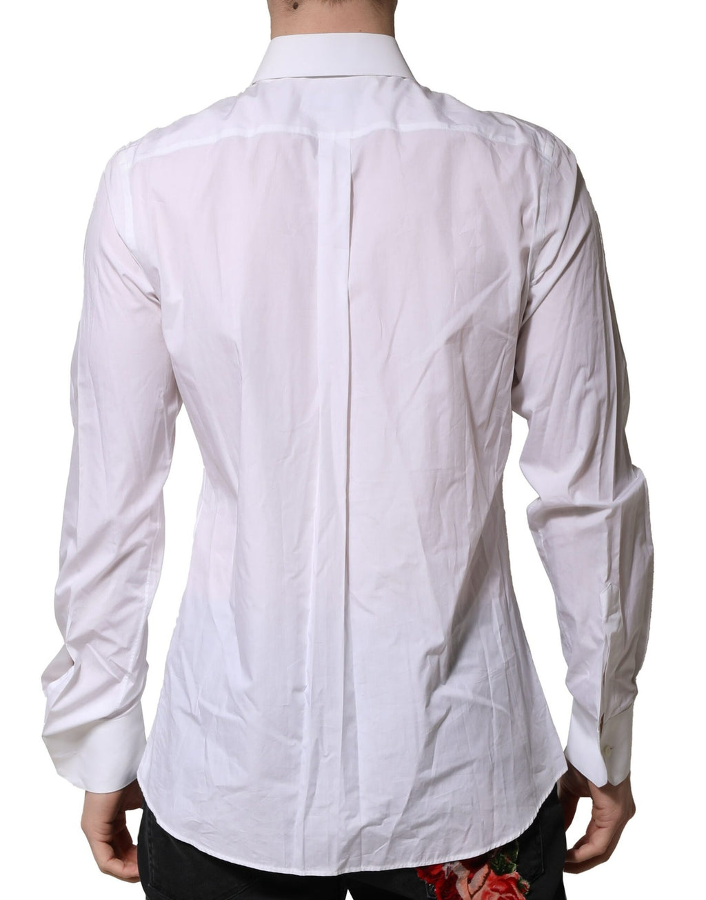 Dolce & Gabbana White Cotton MARTINI Long Sleeves Formal Shirt