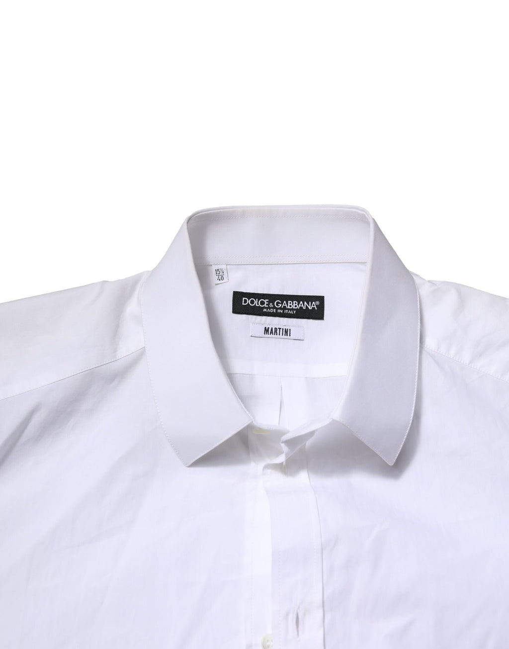 Dolce & Gabbana White Cotton MARTINI Long Sleeves Formal Shirt
