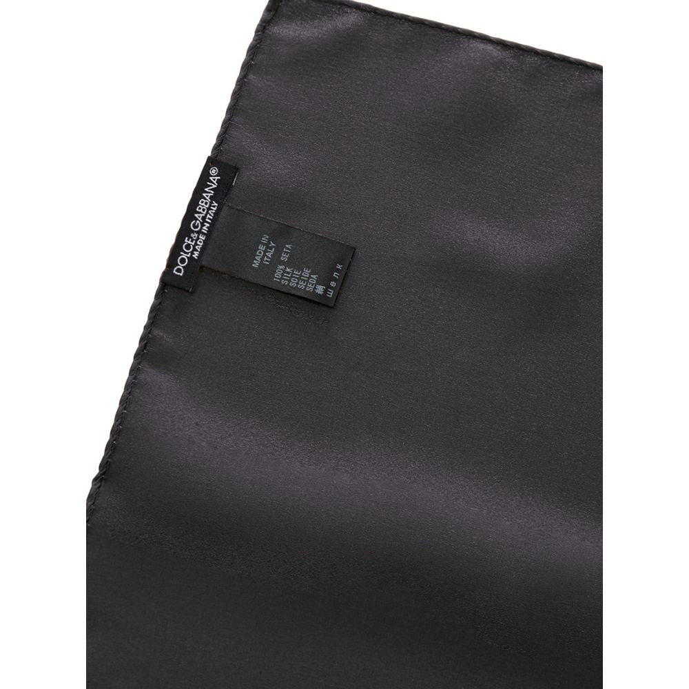 Dolce & Gabbana Gray Silk Pocket Square