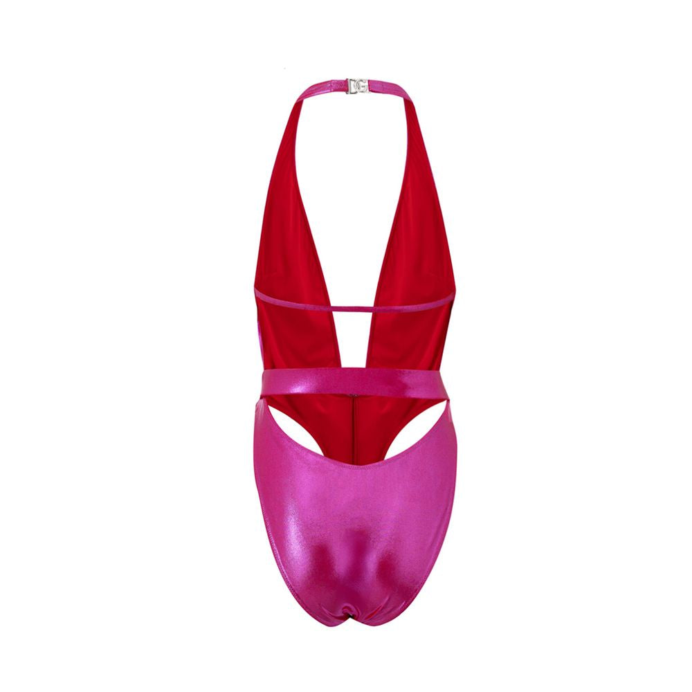 Dolce & Gabbana Fuchsia Polyamide One-Piece Swimsuit