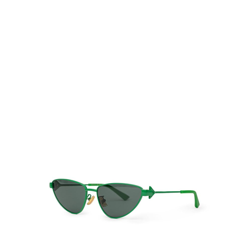 Bottega Veneta Green Metal Sunglass