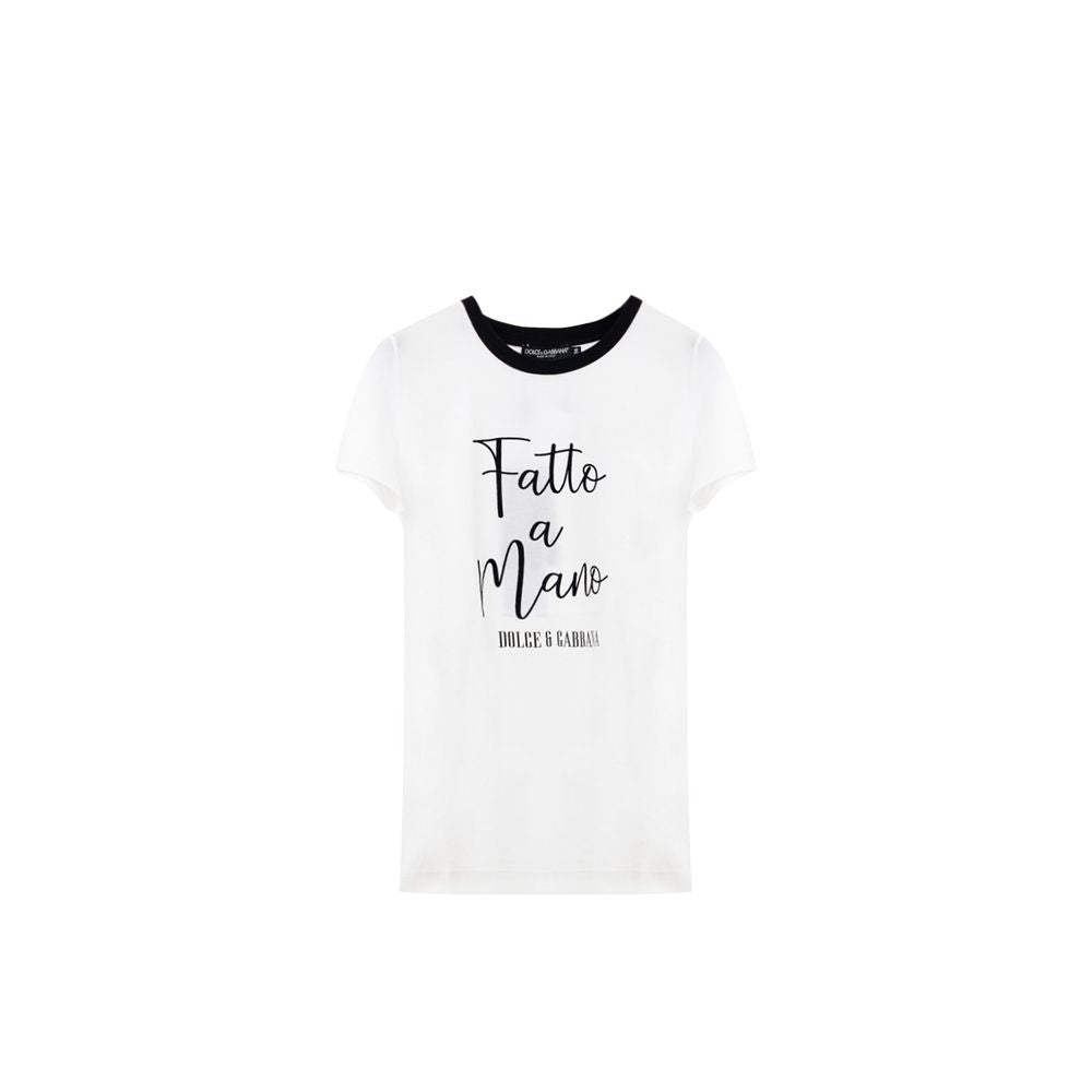 Dolce & Gabbana White Cotton T-Shirt